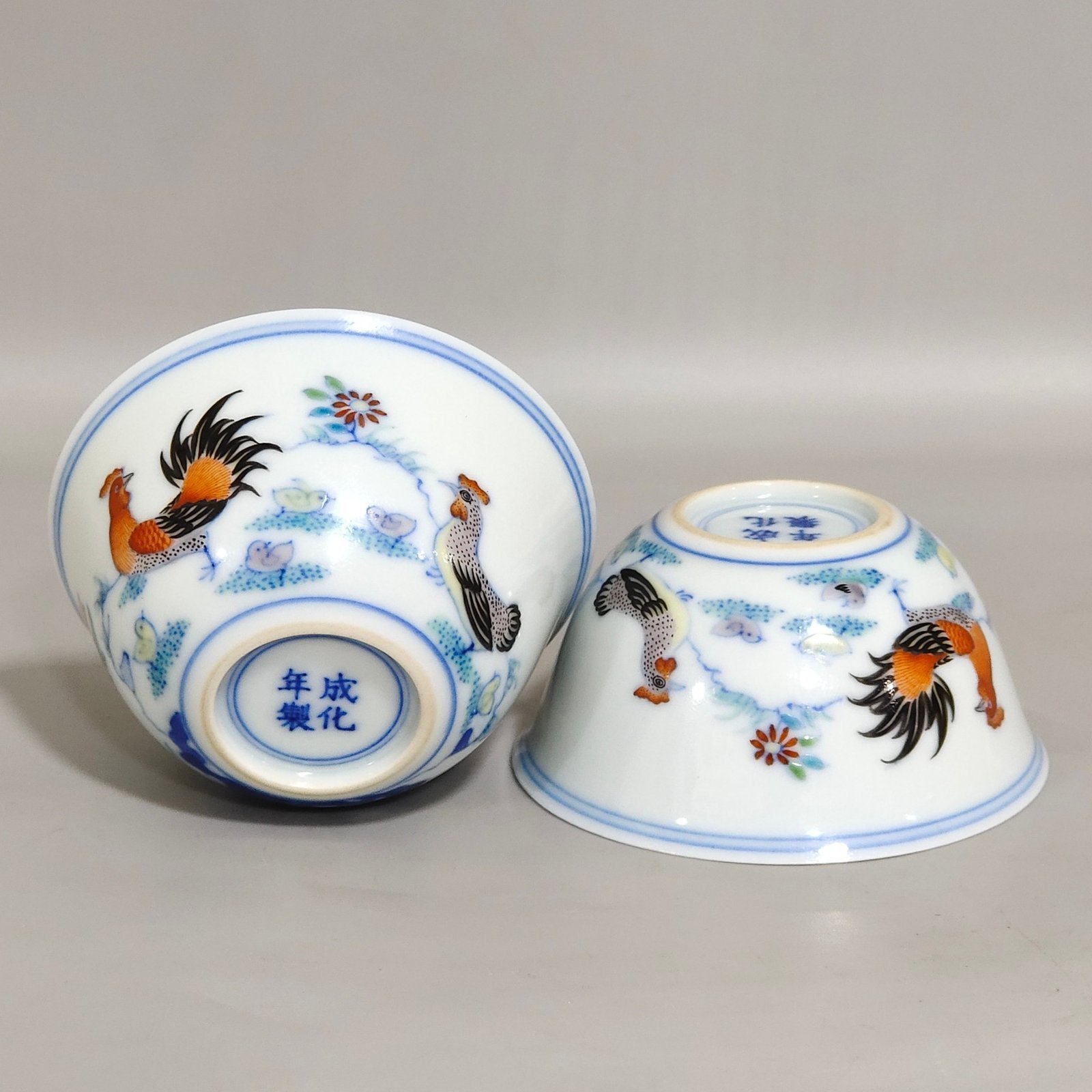 Qing Dynasty Yongzheng Doucai Chicken Cup sustenance deposit