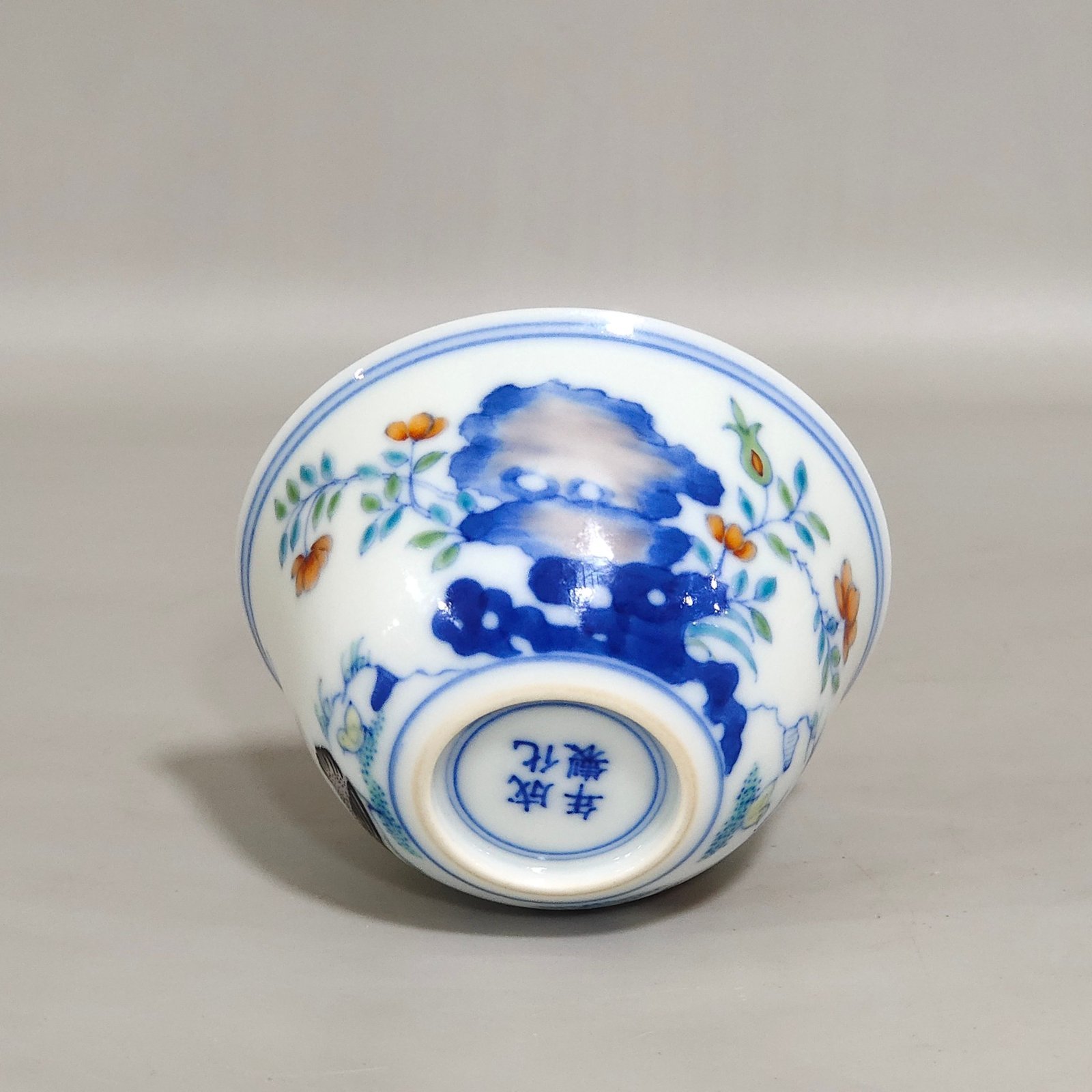 Qing Dynasty Yongzheng Doucai Chicken Cup sustenance deposit