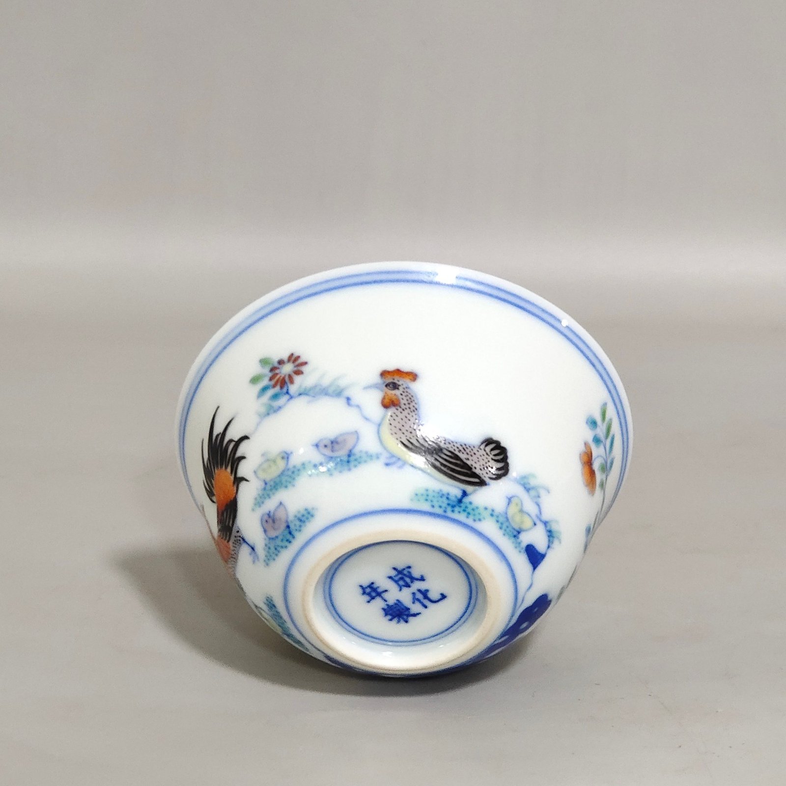 Qing Dynasty Yongzheng Doucai Chicken Cup sustenance deposit