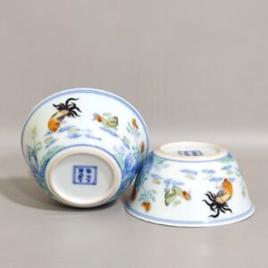 Qing Dynasty Yongzheng Doucai Chicken Cup