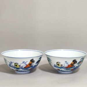 Qing Dynasty Yongzheng color chicken bowl