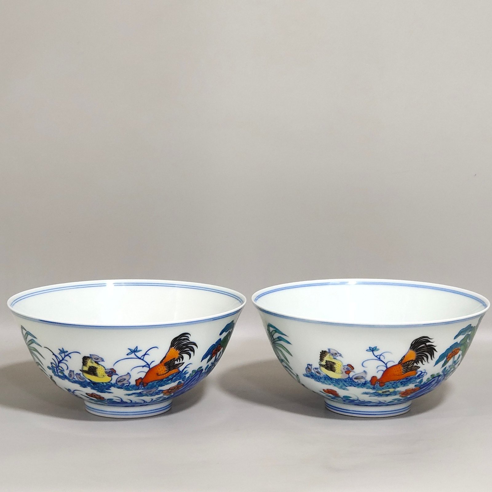 Qing Dynasty Yongzheng color chicken bowl
