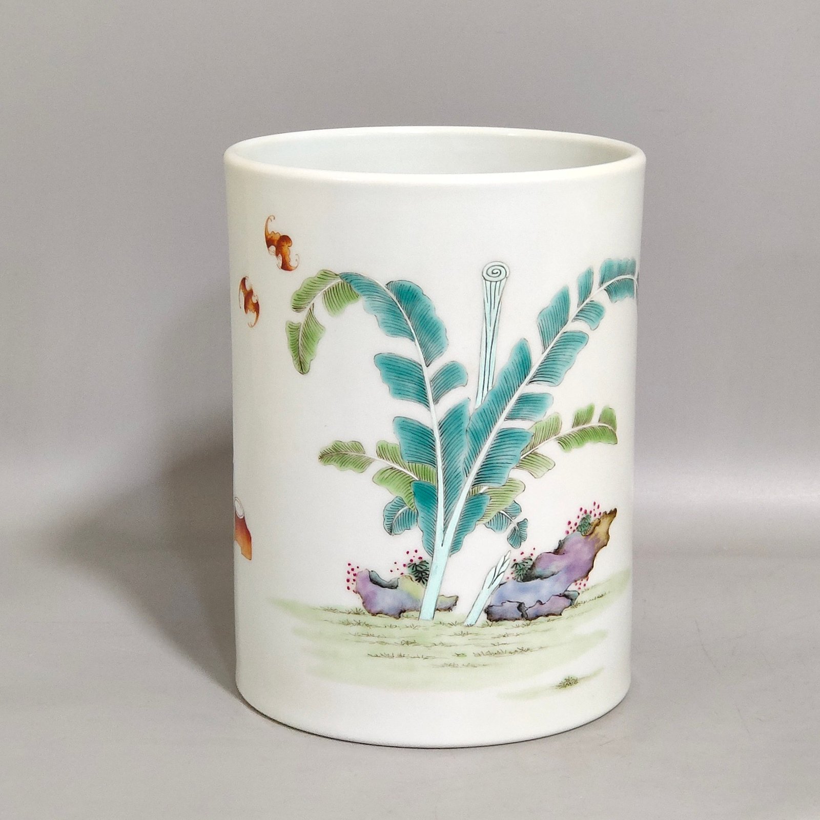 Qing Dynasty Yongzheng Period Jiaozi Tu Brush Holder