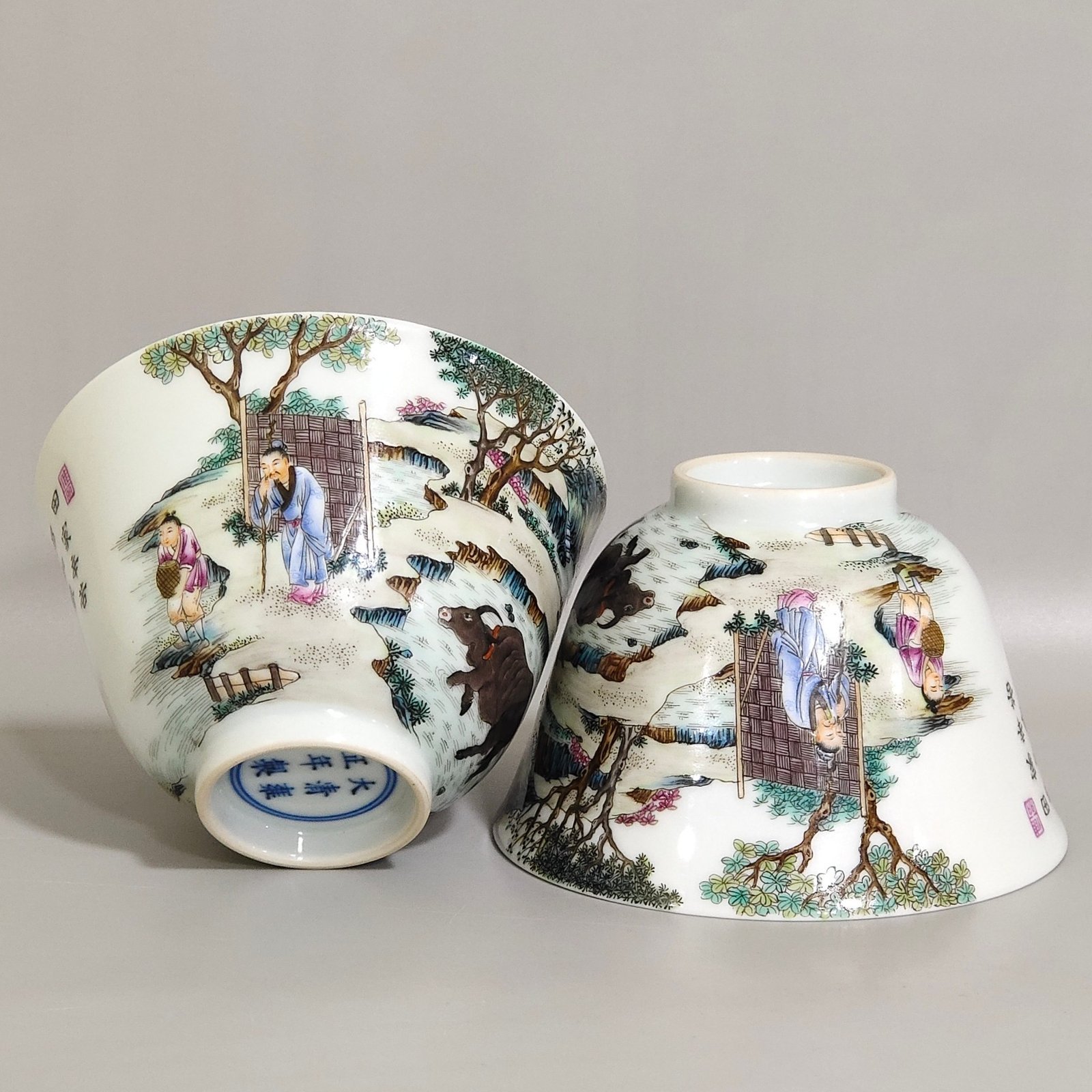 Qing Dynasty Yongzheng Spring River Plumbing Duck Prophet’s Poetry Cup