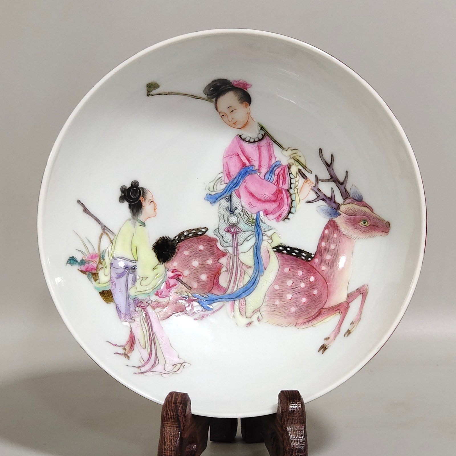 Qing Dynasty Yongzheng wood grain glazed mushroom and longevity bowl