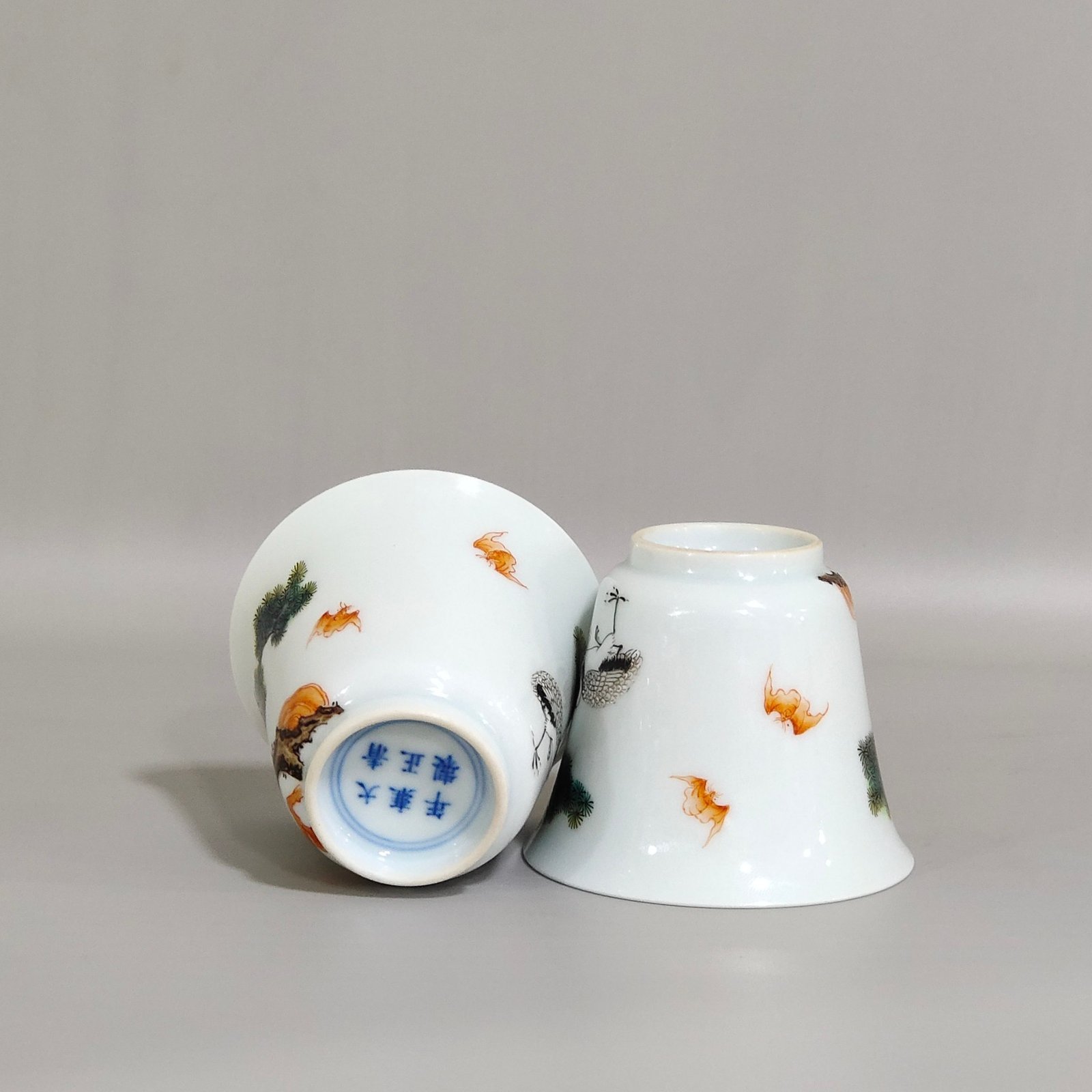 Qing Dynasty Yongzheng Songhe Yannian Wufu Cup
