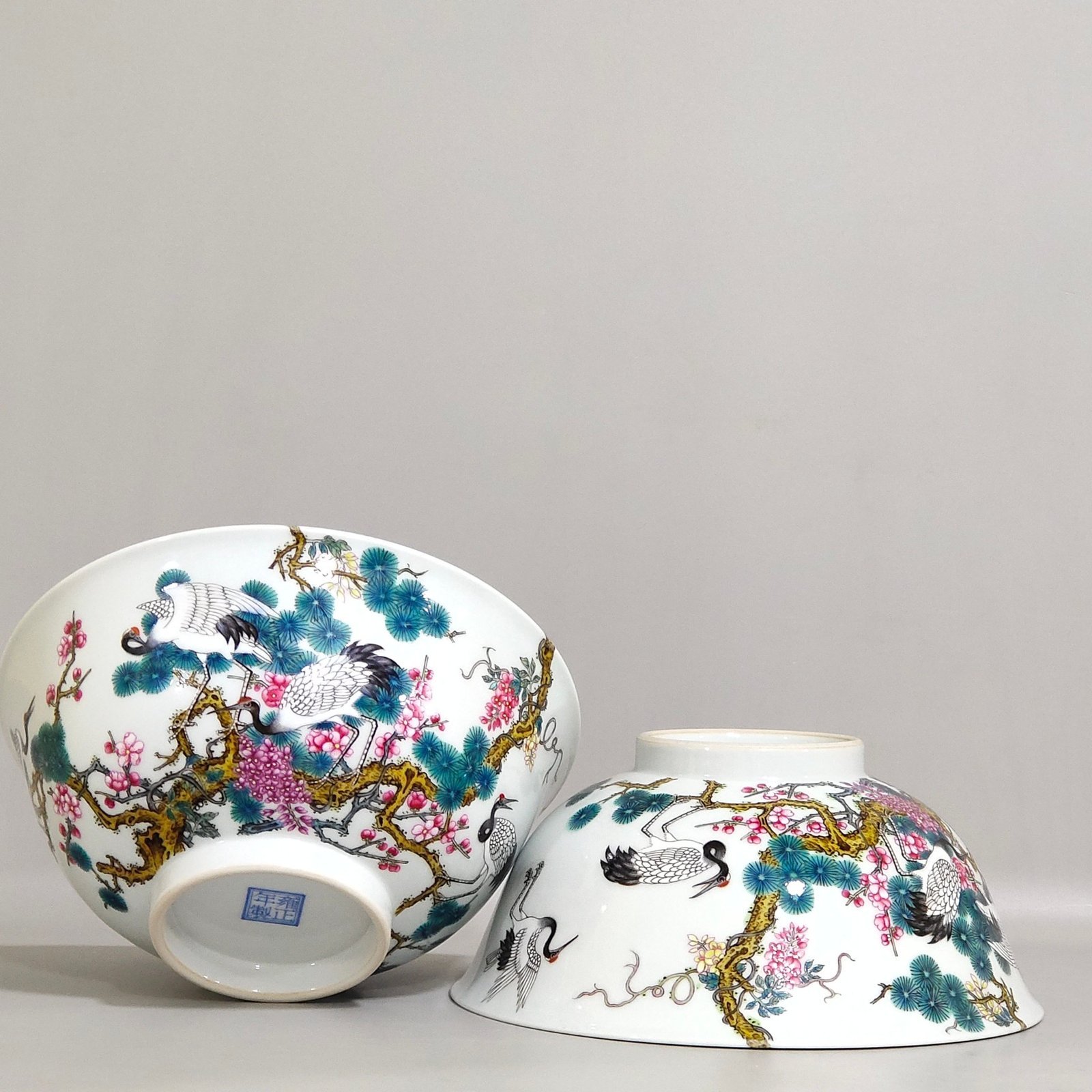 Qing Dynasty Yongzheng Songhe Yannian poetry bowl