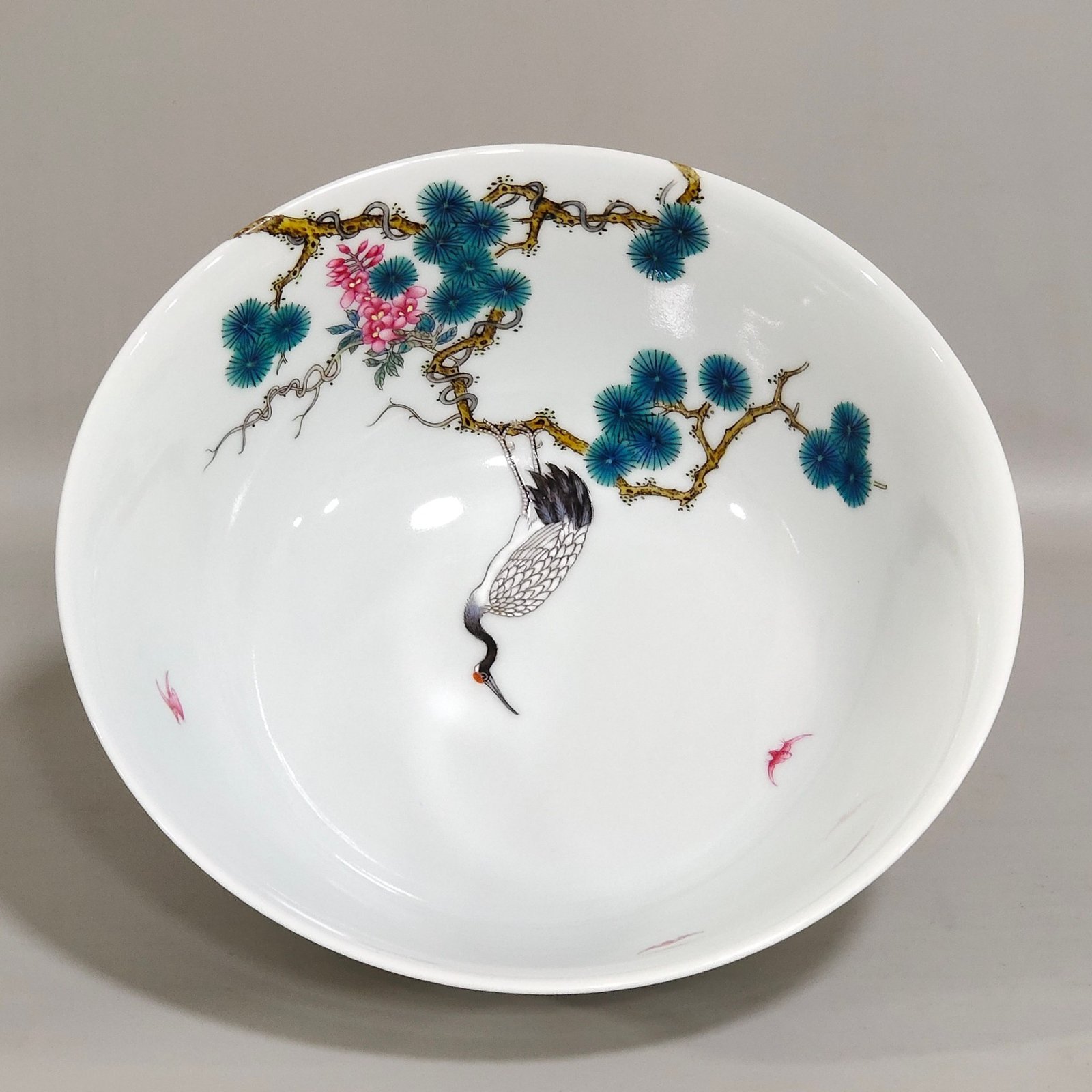 Qing Dynasty Yongzheng Songhe Yannian poetry bowl