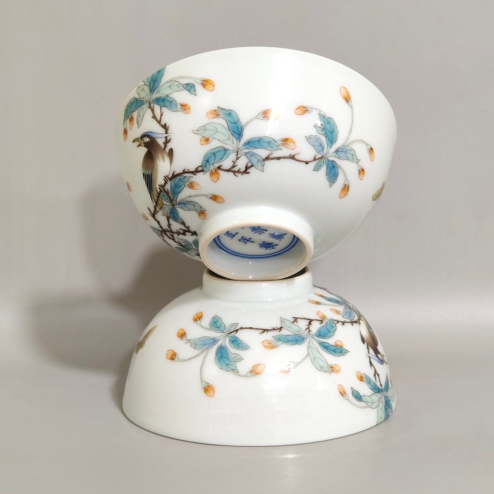Qing Dynasty Yongzheng wolfberry butterfly cup