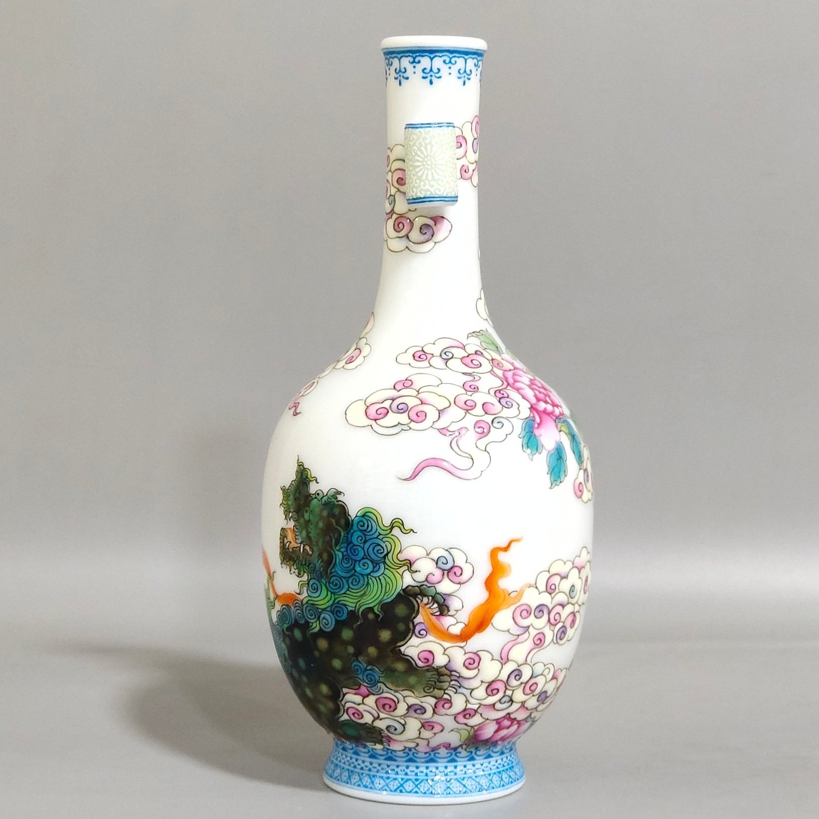 Qing Dynasty Yongzheng enamel double eared vial