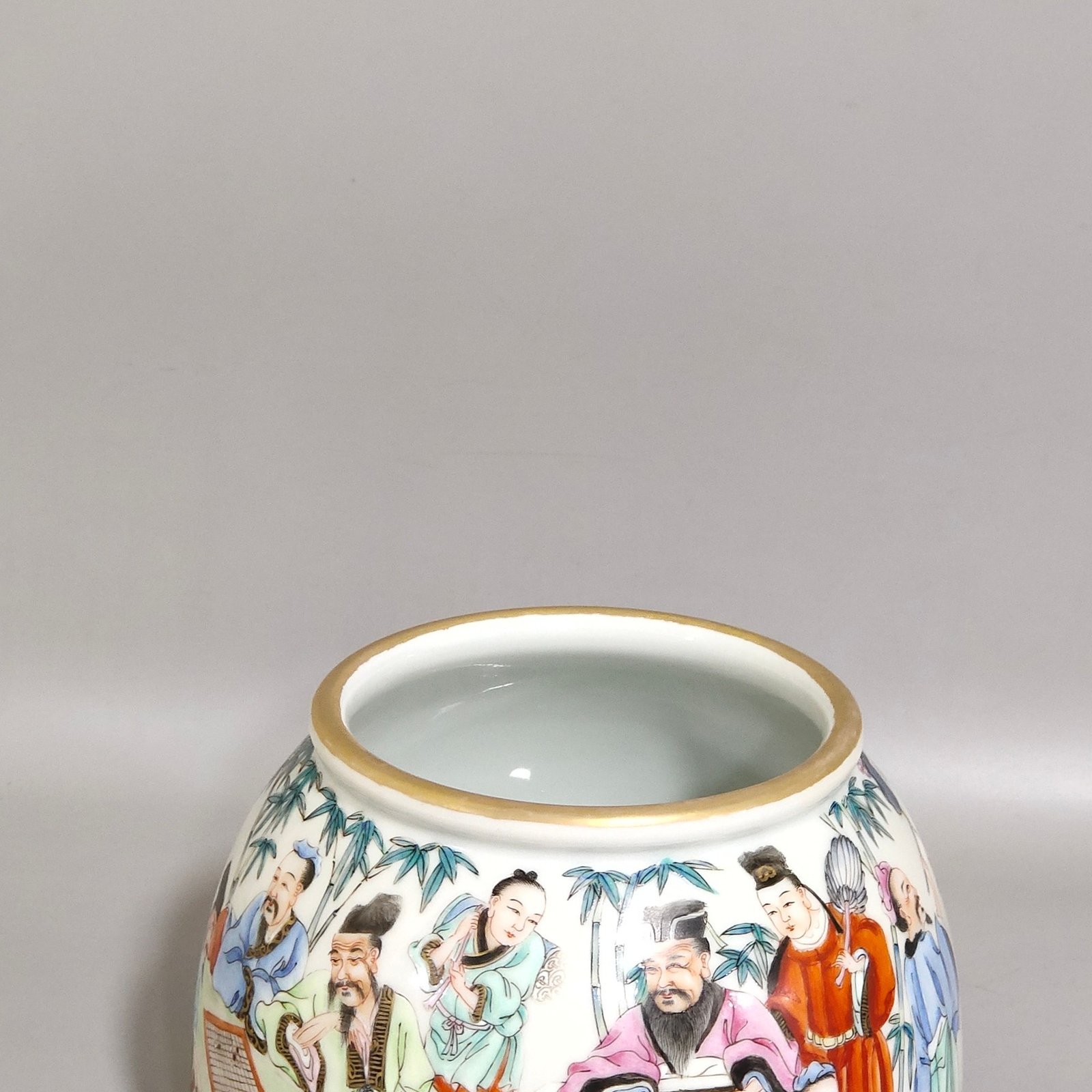 Qing Dynasty Yongzheng The Seven Sages of the Bamboo Forest washer