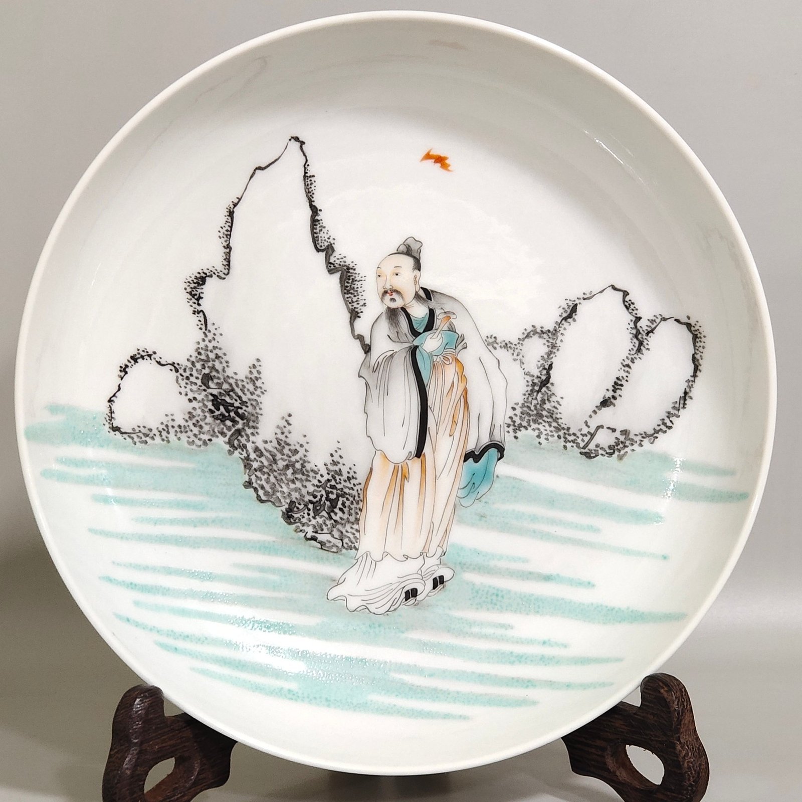 Qing Dynasty Yongzheng famille rose painting plate