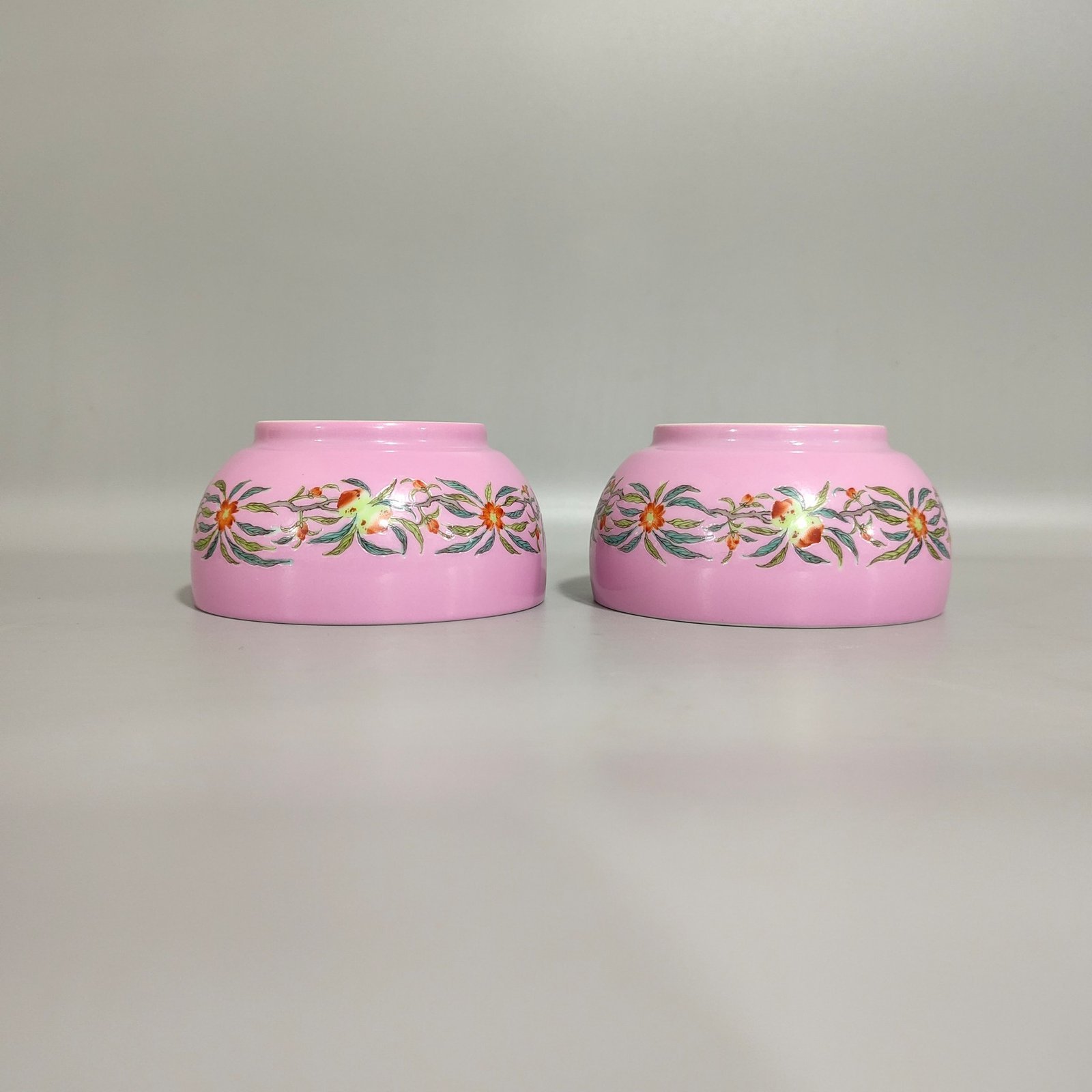 Qing Dynasty Yongzheng rouge water longevity peach cup