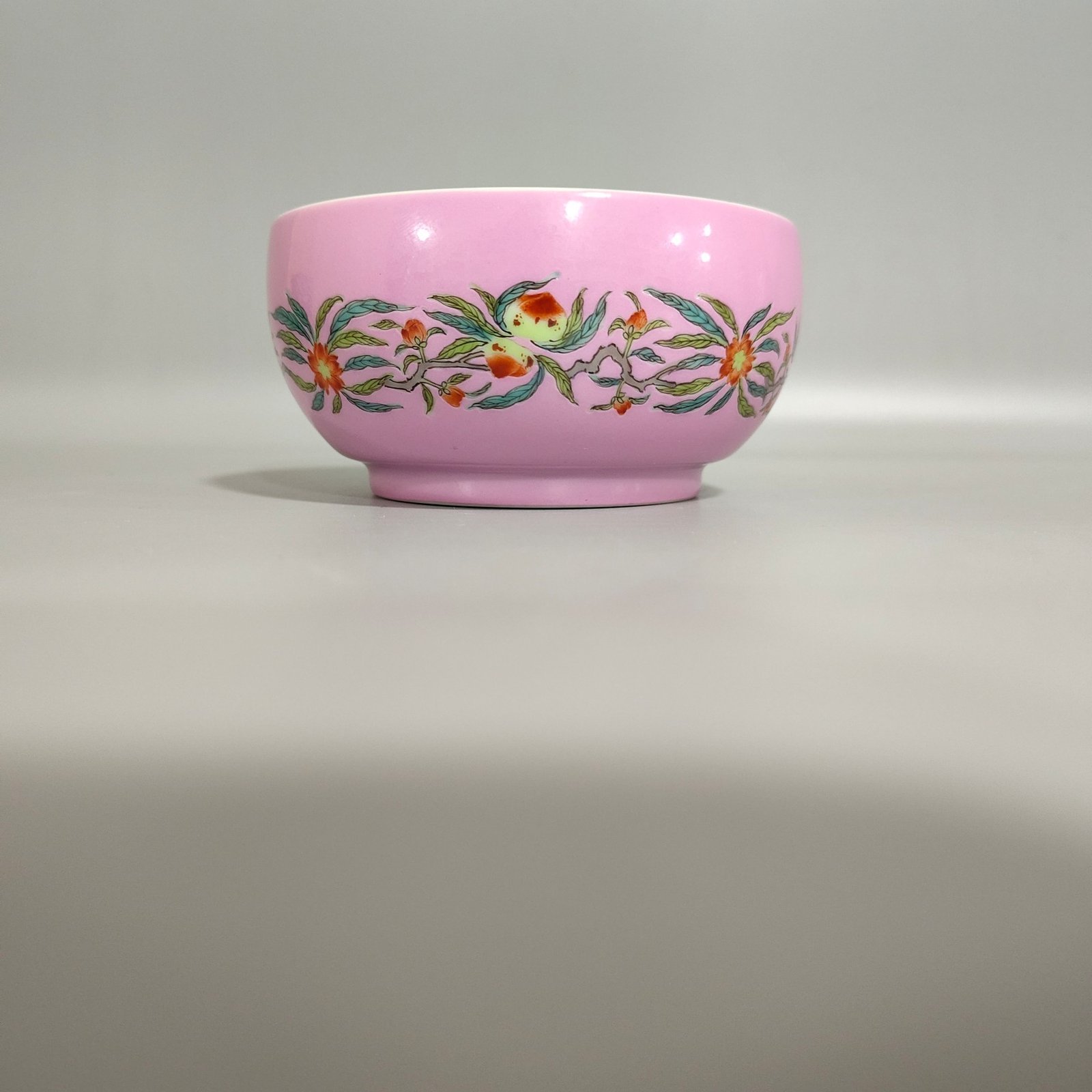 Qing Dynasty Yongzheng rouge water longevity peach cup