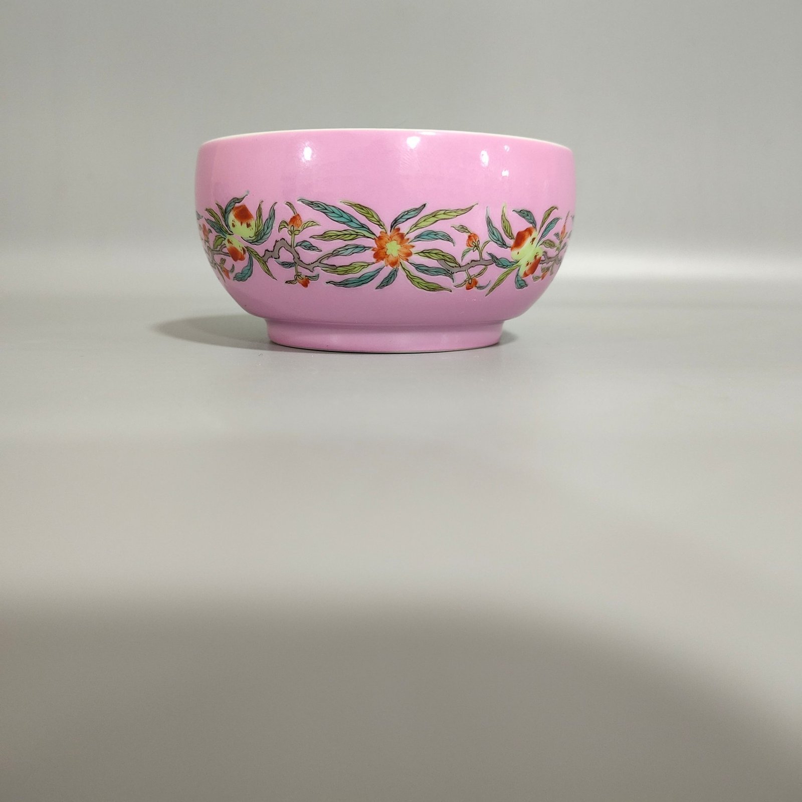 Qing Dynasty Yongzheng rouge water longevity peach cup