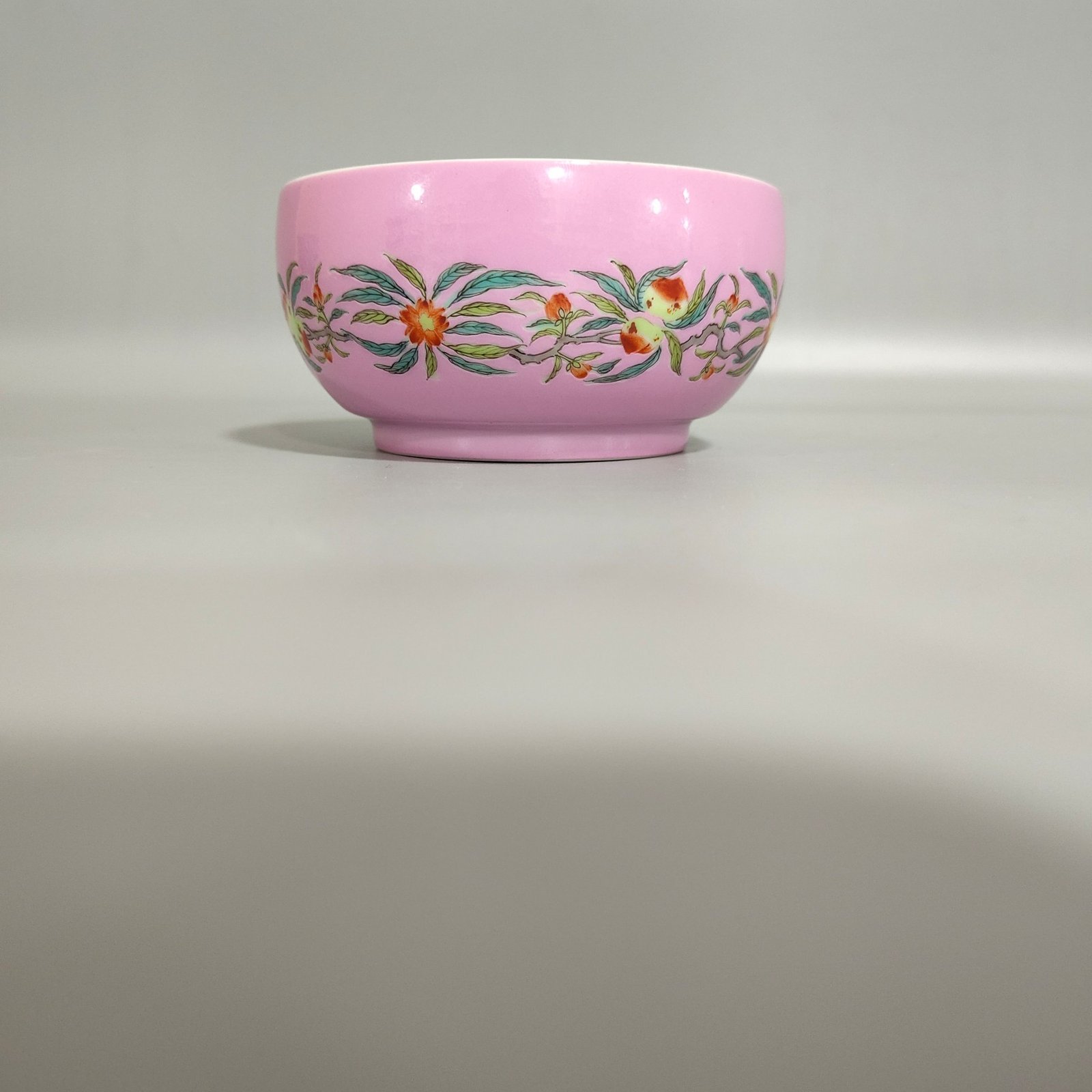 Qing Dynasty Yongzheng rouge water longevity peach cup