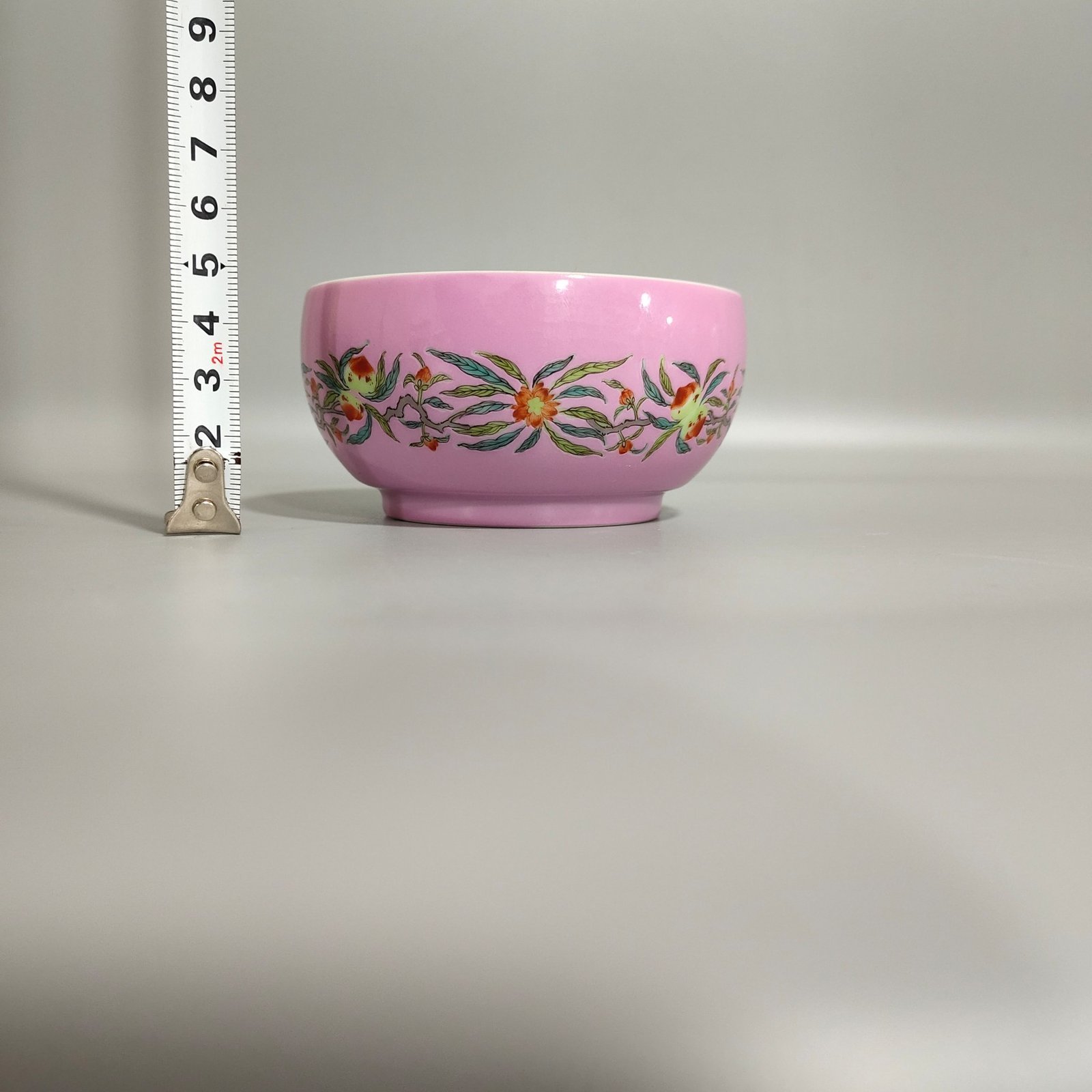 Qing Dynasty Yongzheng rouge water longevity peach cup