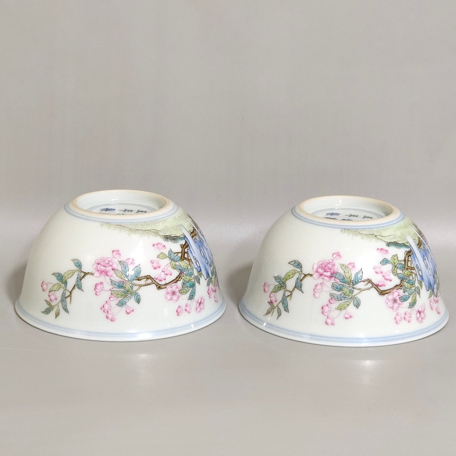 Qing Dynasty Yongzheng Flower Spring Swallow Painted Fushan Shouhai Cup