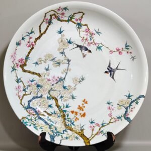 Qing Dynasty Yongzheng Flower and Bird Wall Tray