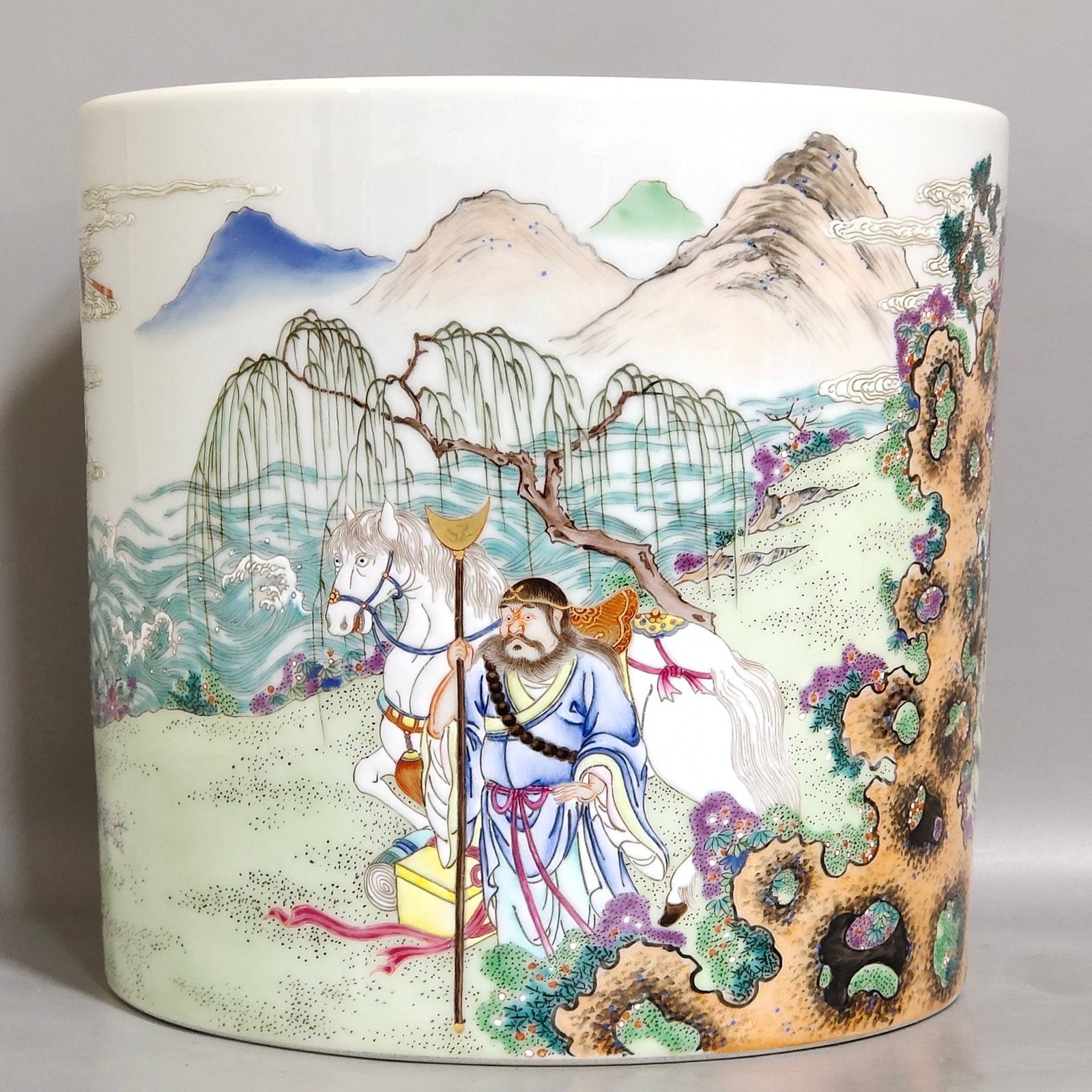 Qing Dynasty Yongzheng Journey to the West: Sun Wukong’s Battle with Pansi Cave Pen Holder