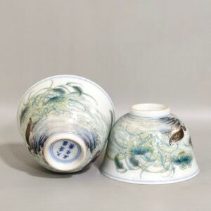 Qing Dynasty Yongzheng Wild Duck Picture Lotus Reed Cup