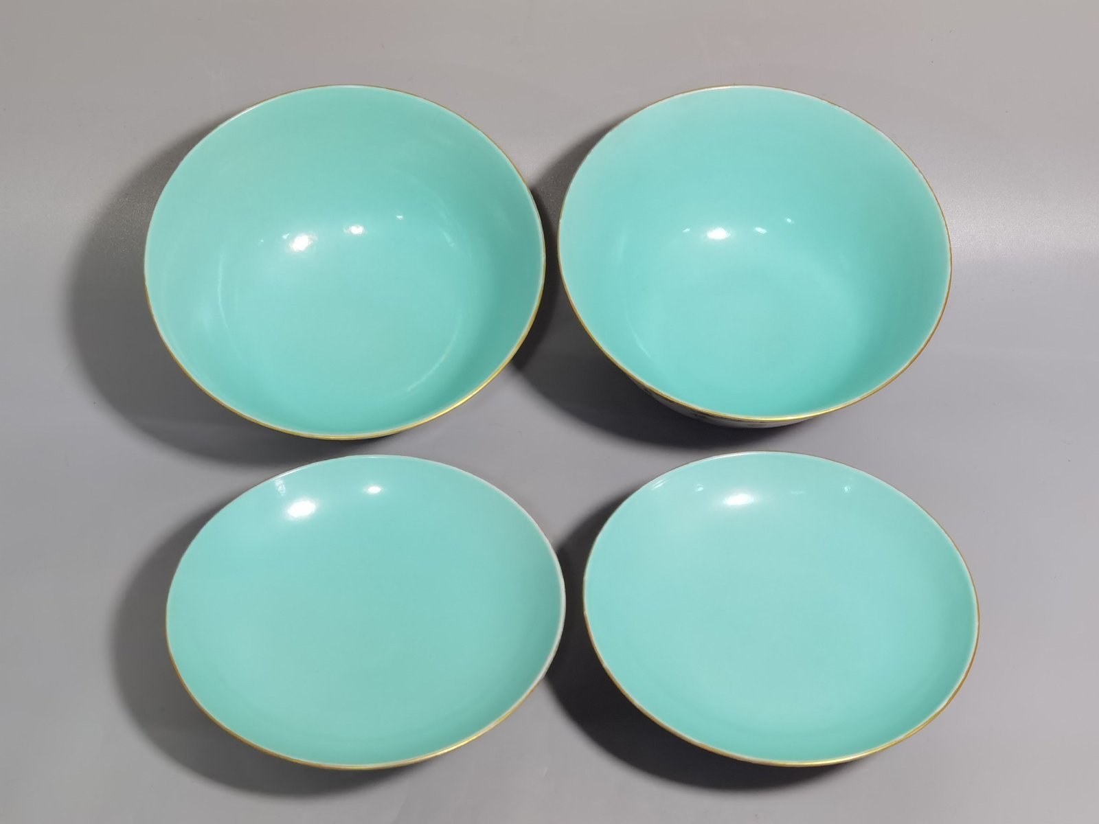 Qing Dynasty Jiaqing A pair of famille rose bowls with imperial inscriptions