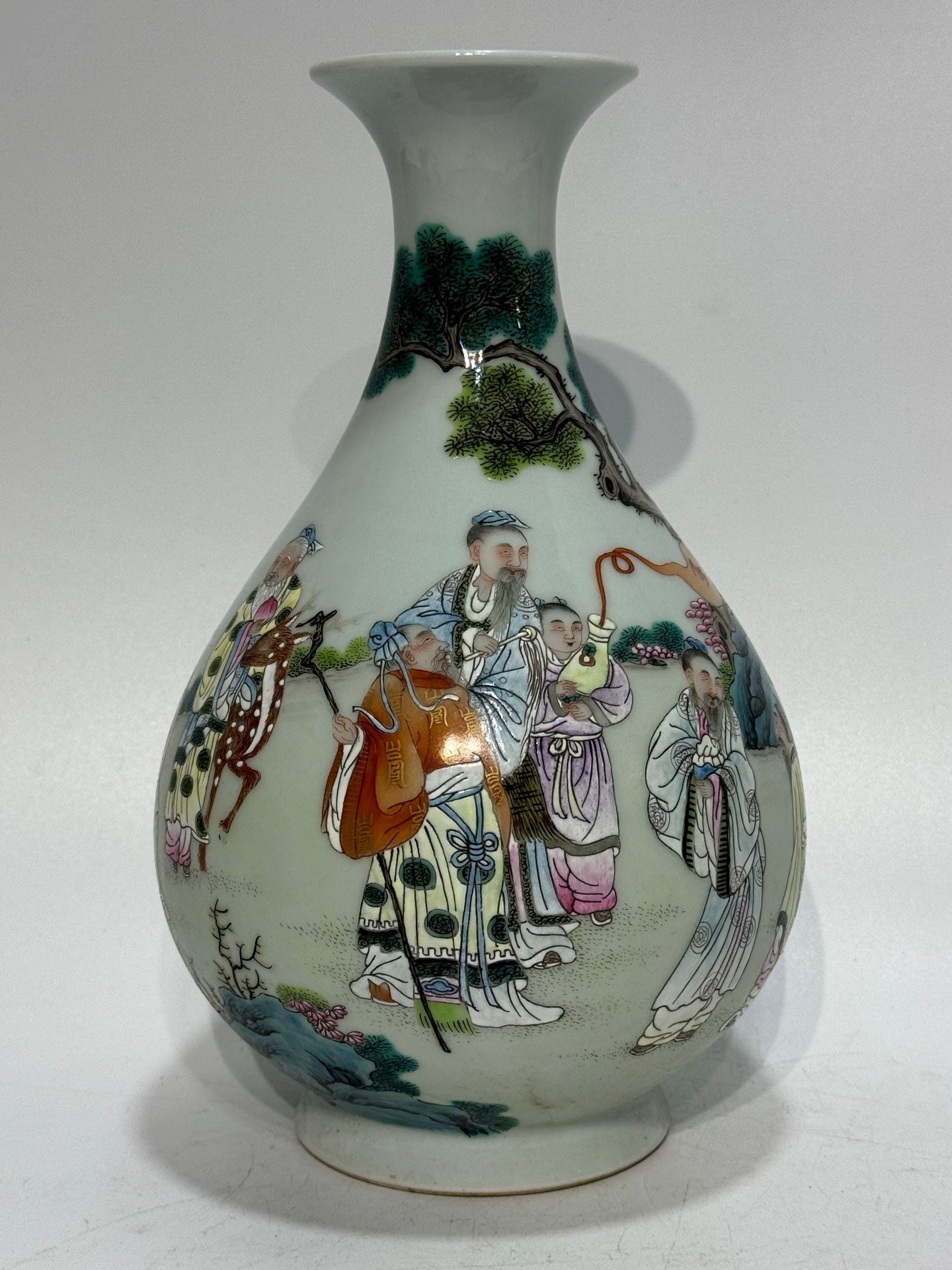 Qing Dynasty Jiaqing pastel character story Jade Huchun