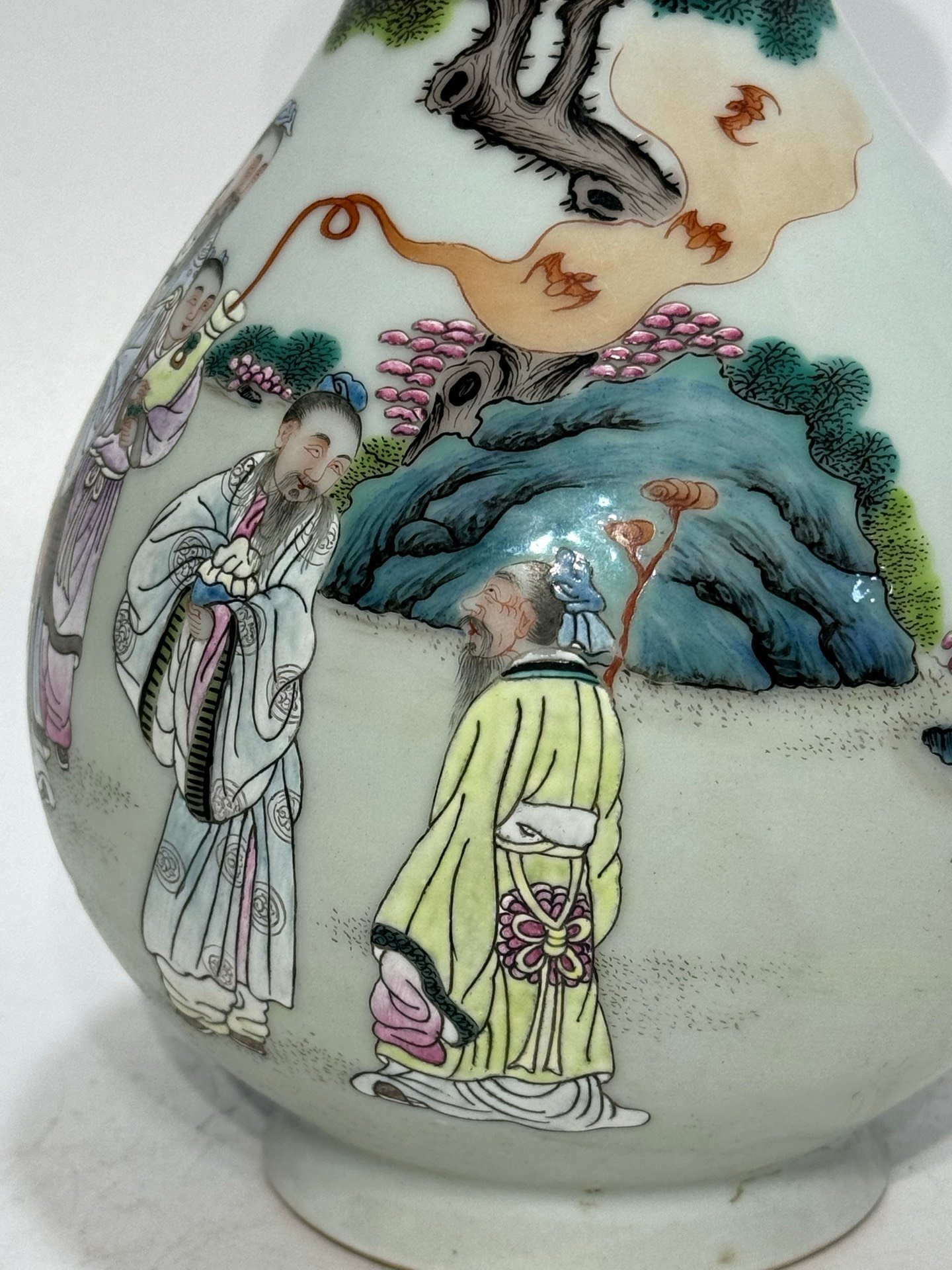 Qing Dynasty Jiaqing pastel character story Jade Huchun