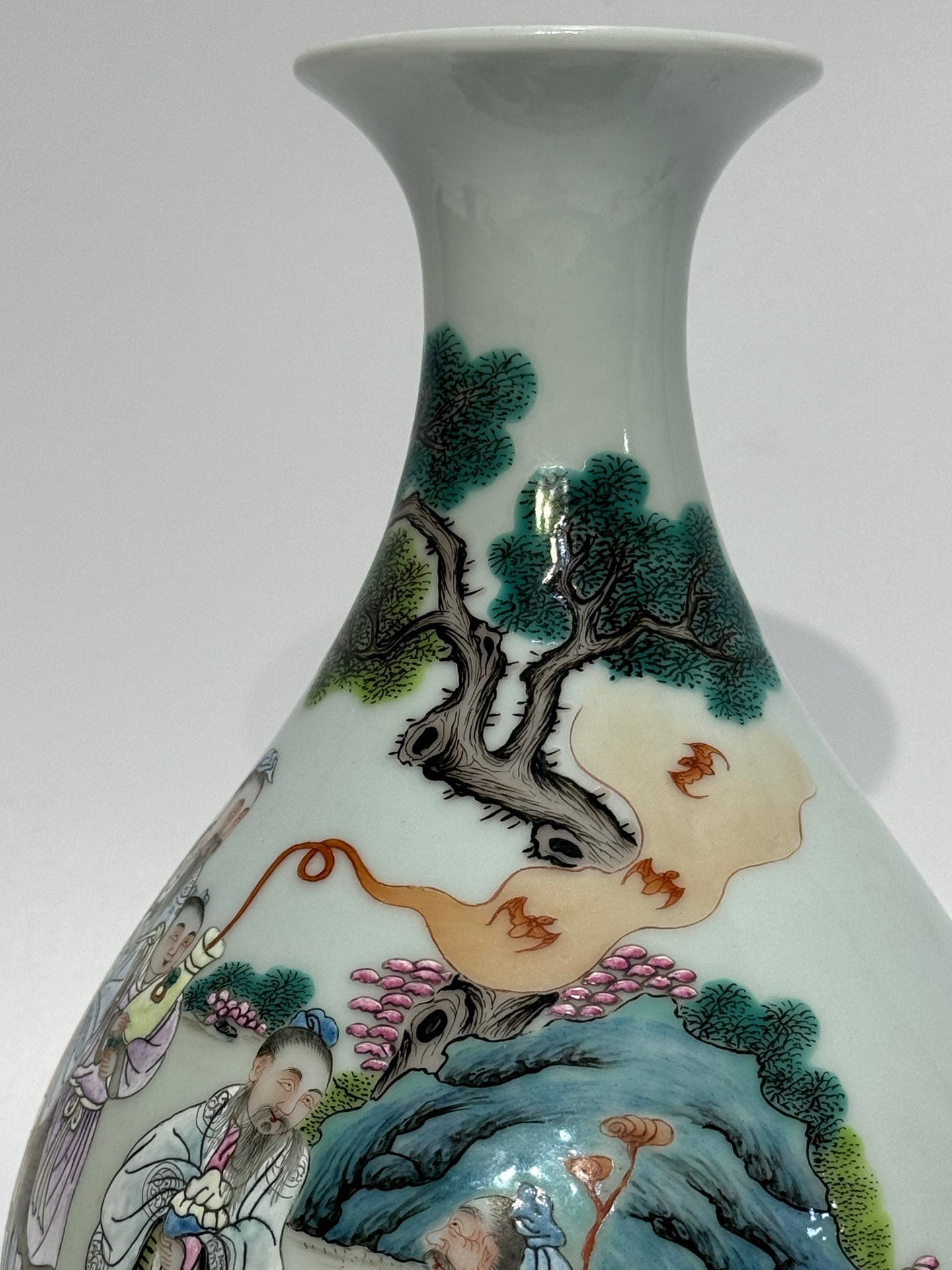 Qing Dynasty Jiaqing pastel character story Jade Huchun