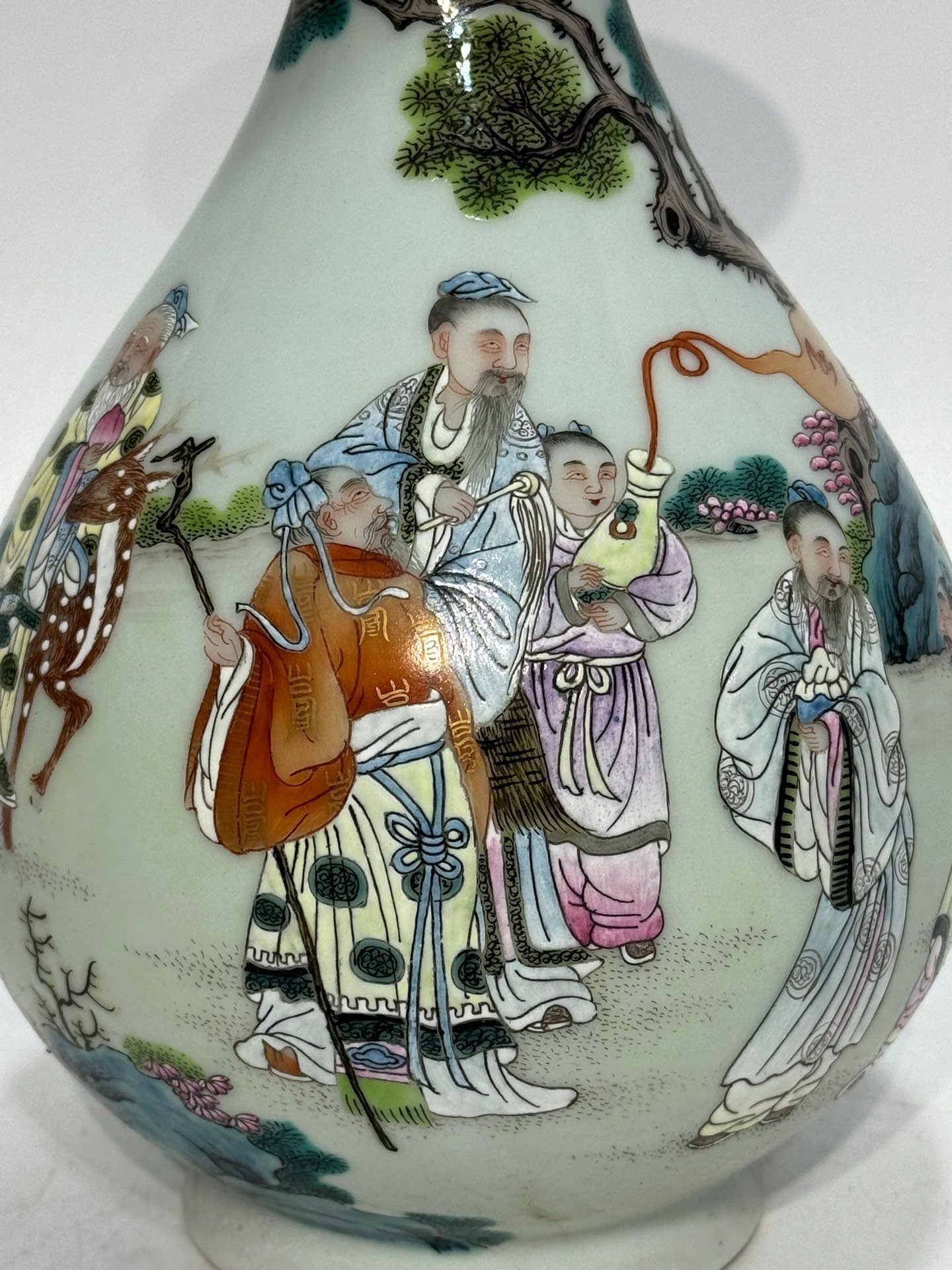 Qing Dynasty Jiaqing pastel character story Jade Huchun