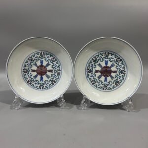 Qing Dynasty Daoguang Doucai longevity dial plate