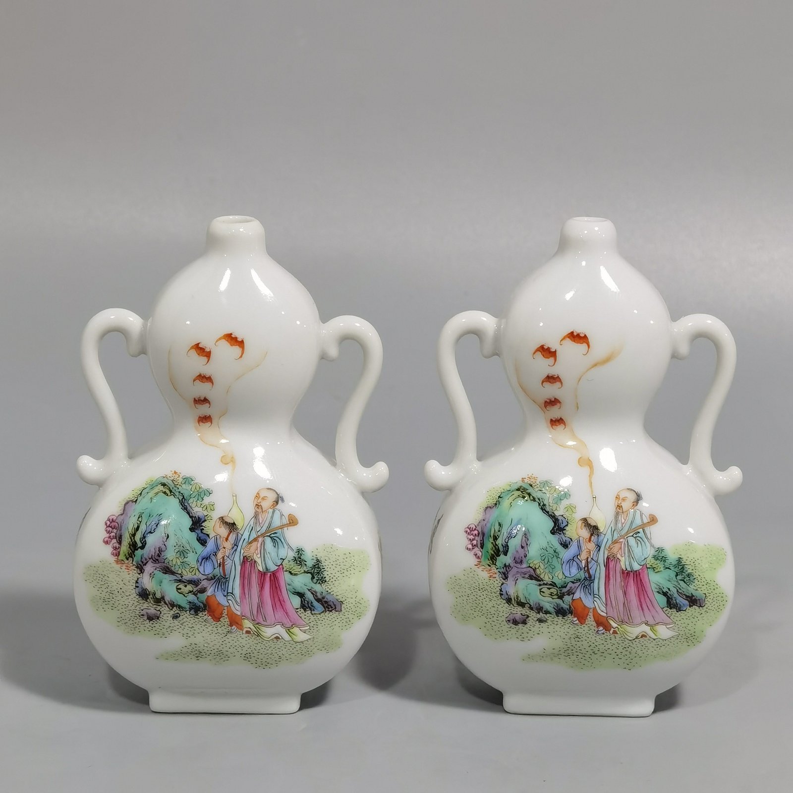 Qing Dynasty Yongzheng Chenghuai Garden pastel color character story illustration amphora