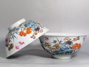 Qing Dynasty Yongzheng Enamel Ganoderma Lucidum Longevity Pattern Bowl