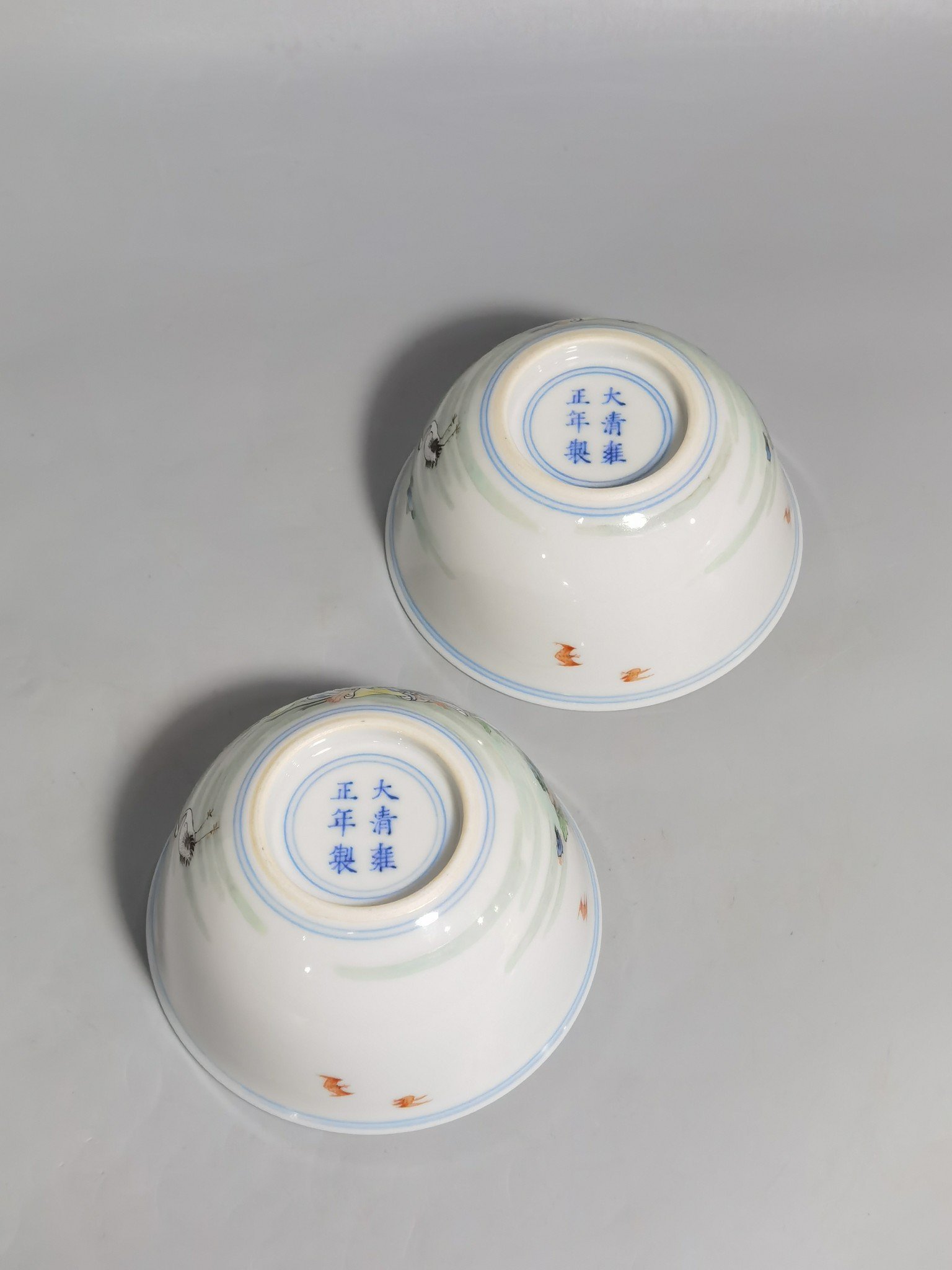 Qing Dynasty Yongzheng a pastel Dongfang Shuo stealing peach lying cup