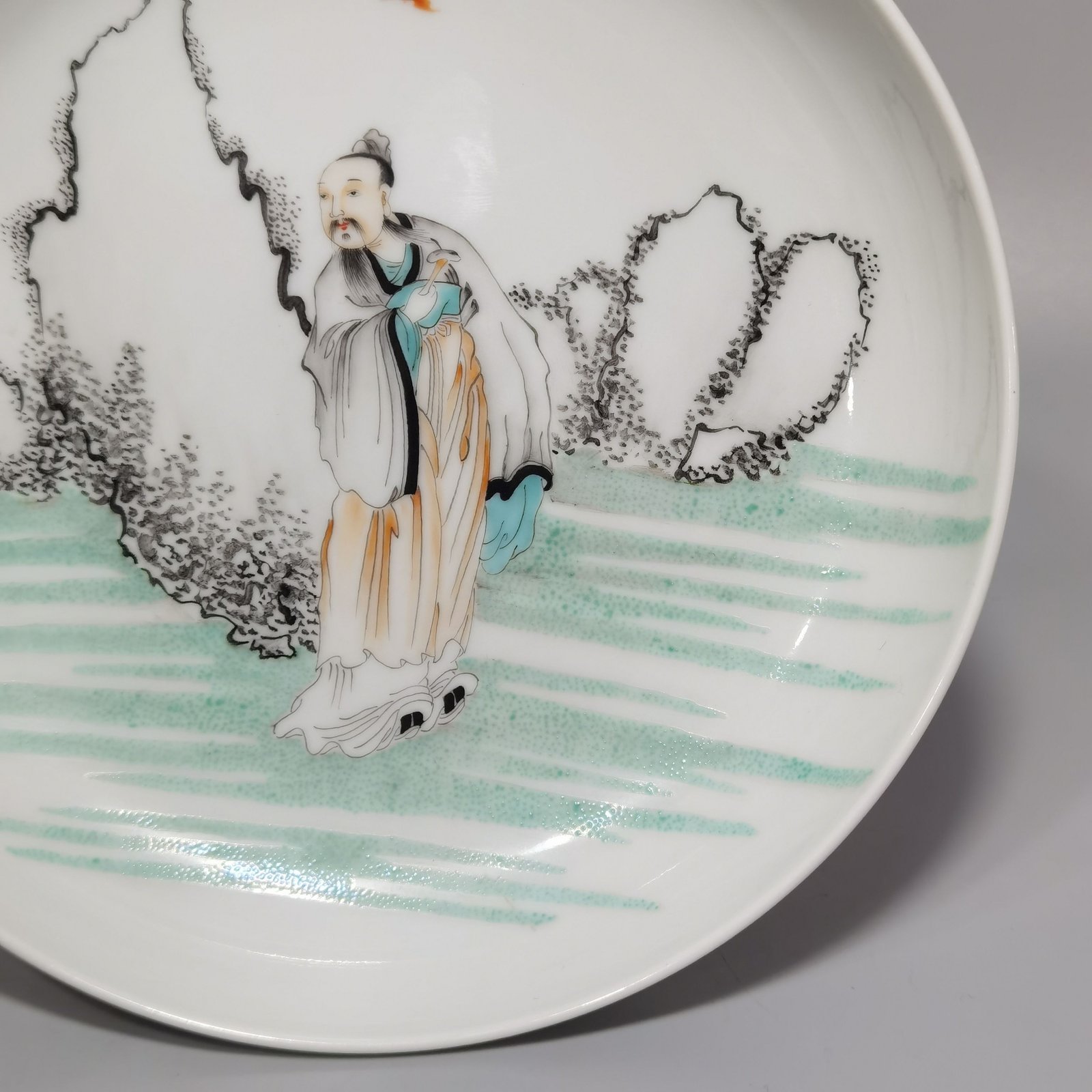 Qing Dynasty Yongzheng Pastel Coats plate