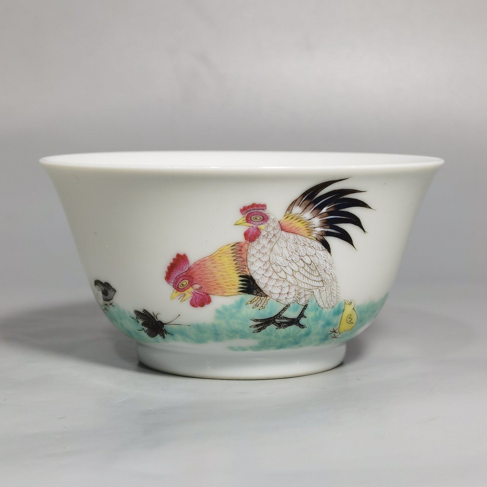 Qing Dynasty Yongzheng famille rose chicken cup
