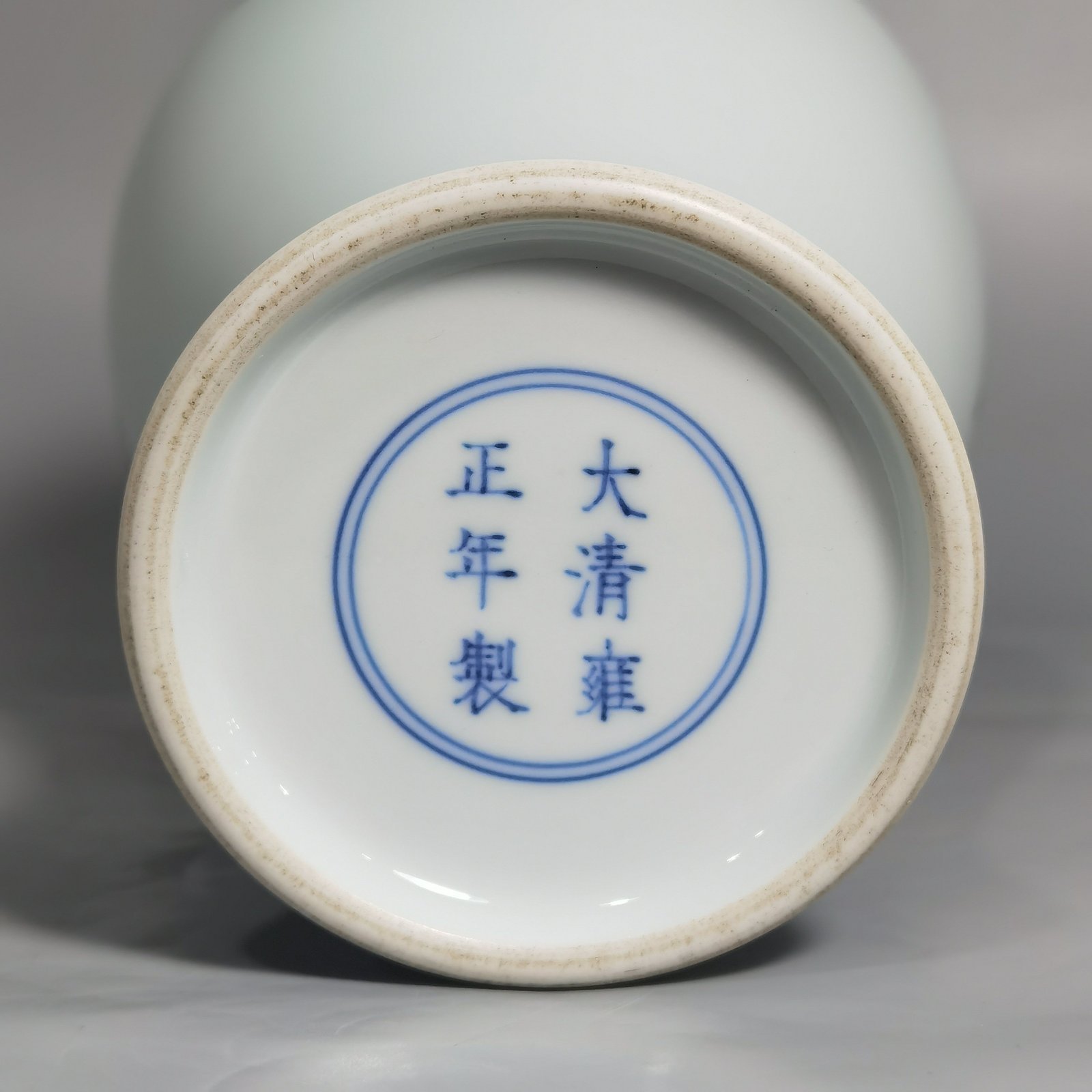 Qing Dynasty Yongzheng blue and white underglaze red plum vase