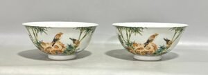 Qing Dynasty Yongzheng enamel flower and bird poetry bowl