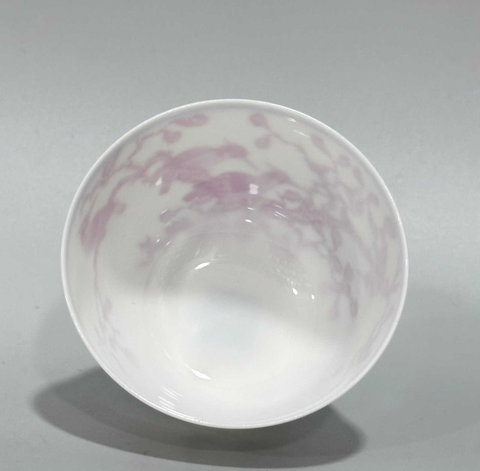 Qing Dynasty Yongzheng Enamel agate red flower and bird poetry thin cup