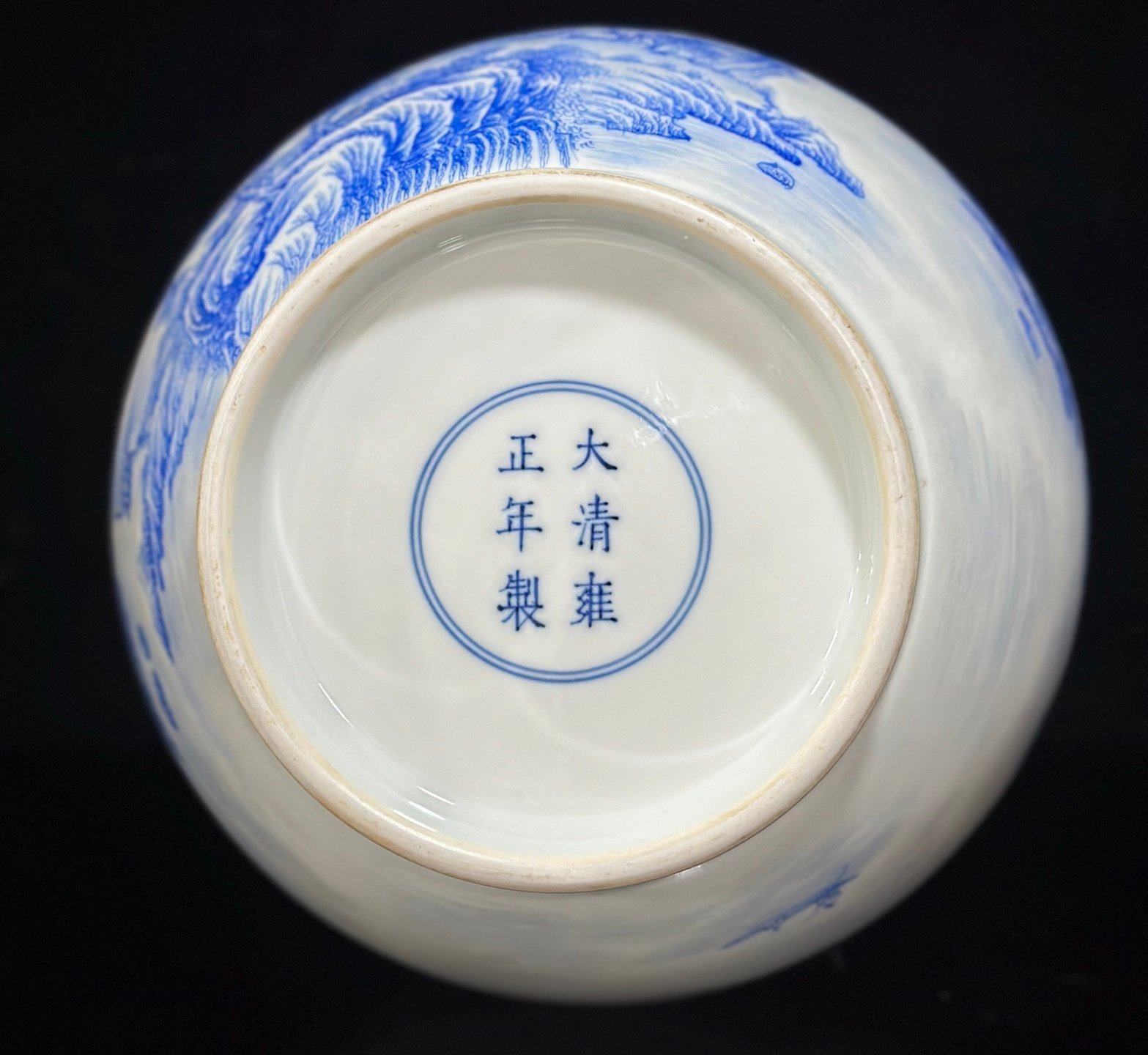 Qing Dynasty Yongzheng Enamel landscape pavilion figures poems and deer-headed statue