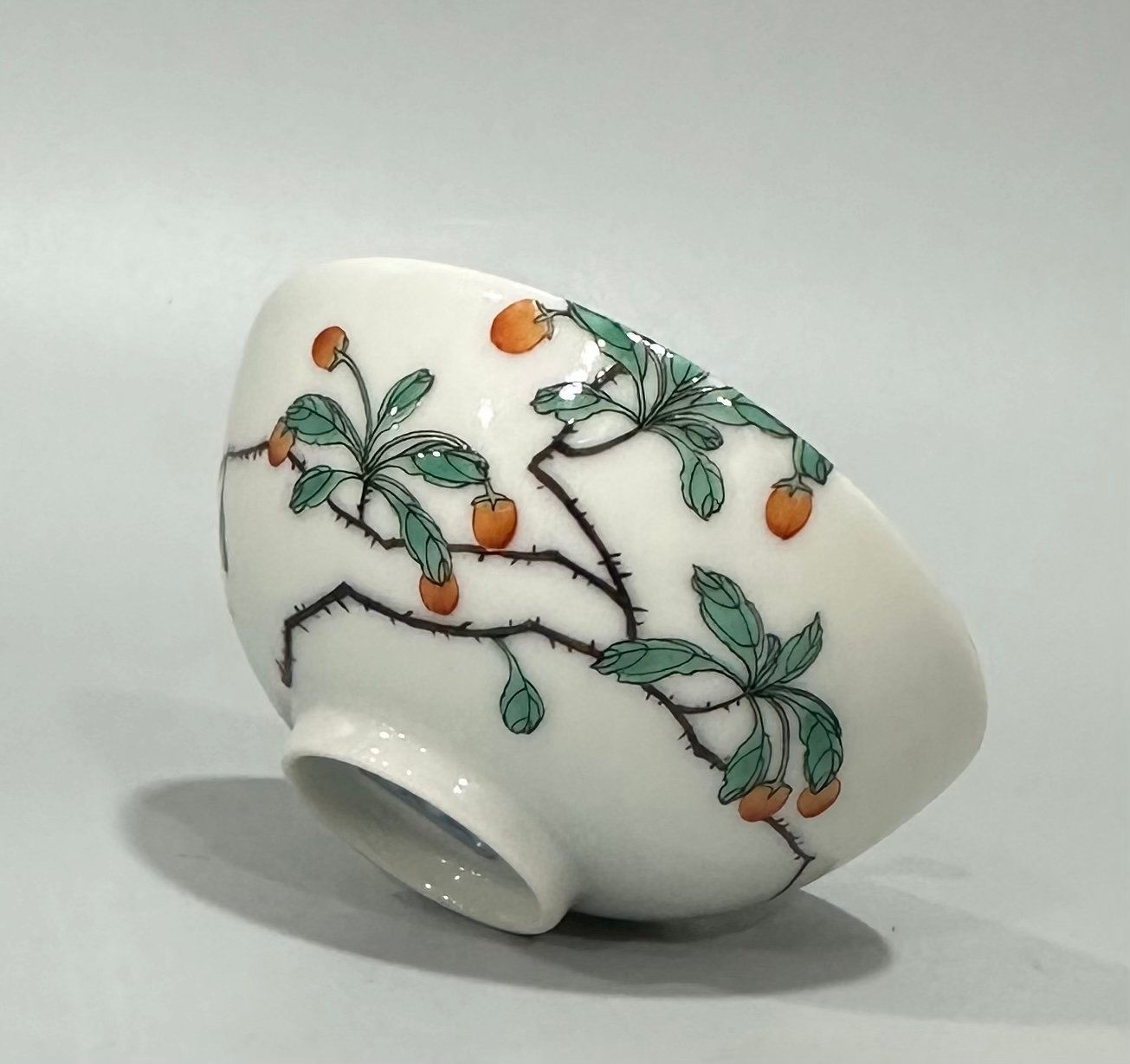 Qing Dynasty Yongzheng Enamel flower and bird cup