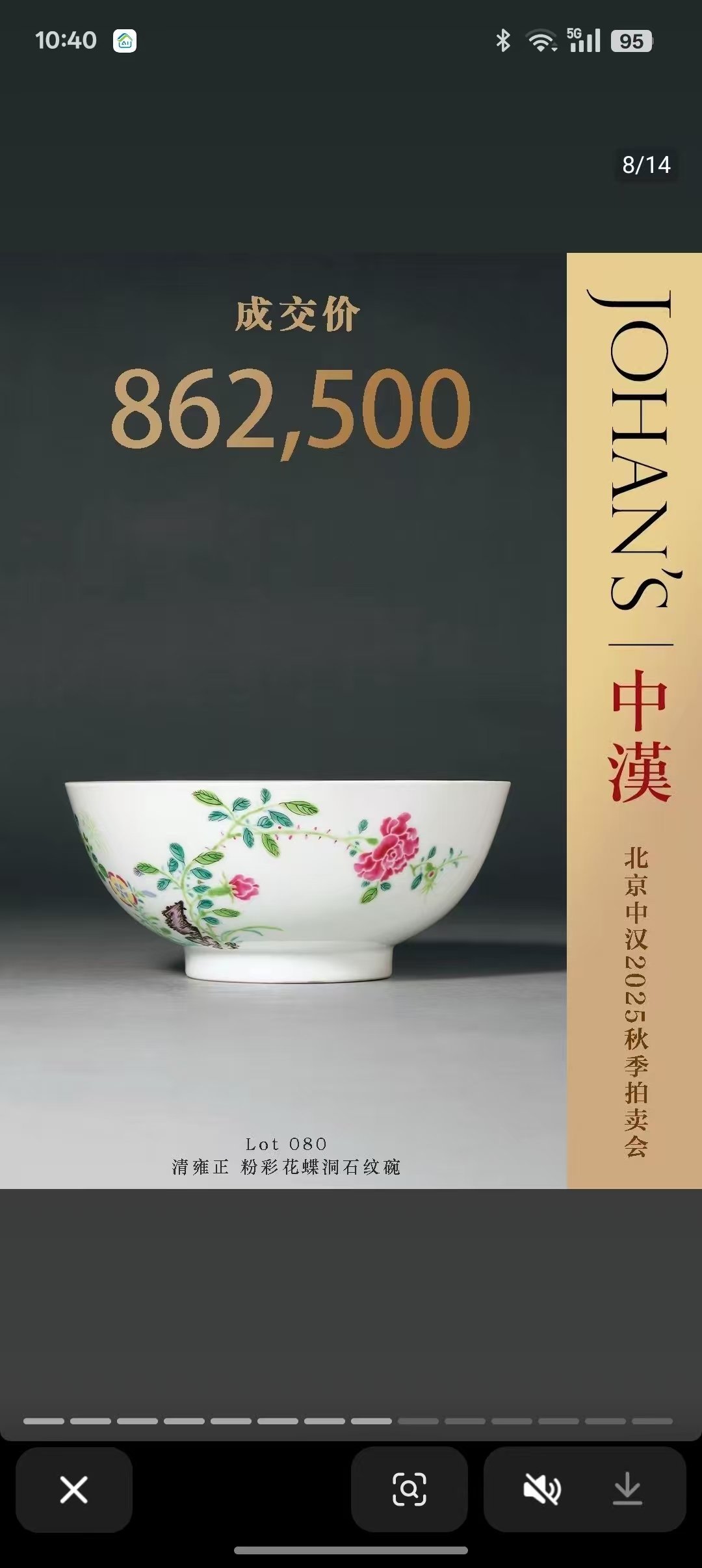 Qing Dynasty Yongzheng Pastel flower pattern bowl