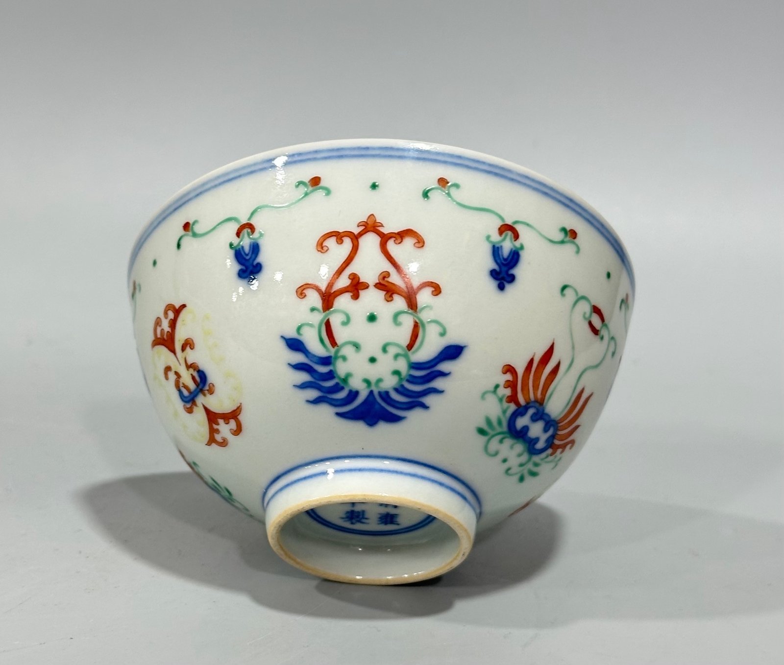 Qing Dynasty Yongzheng blue and white bowl with cold winter pattern