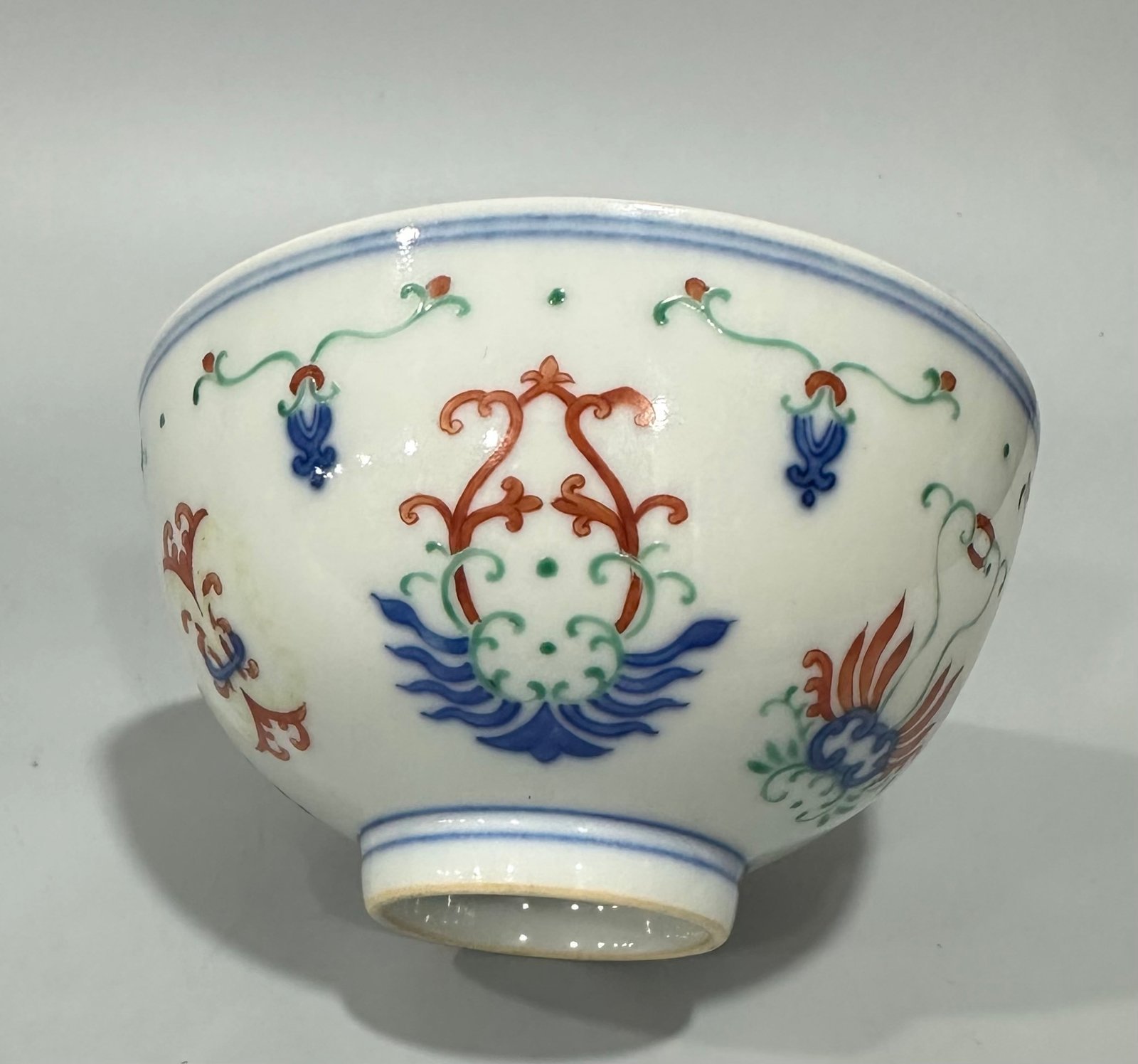 Qing Dynasty Yongzheng blue and white bowl with cold winter pattern
