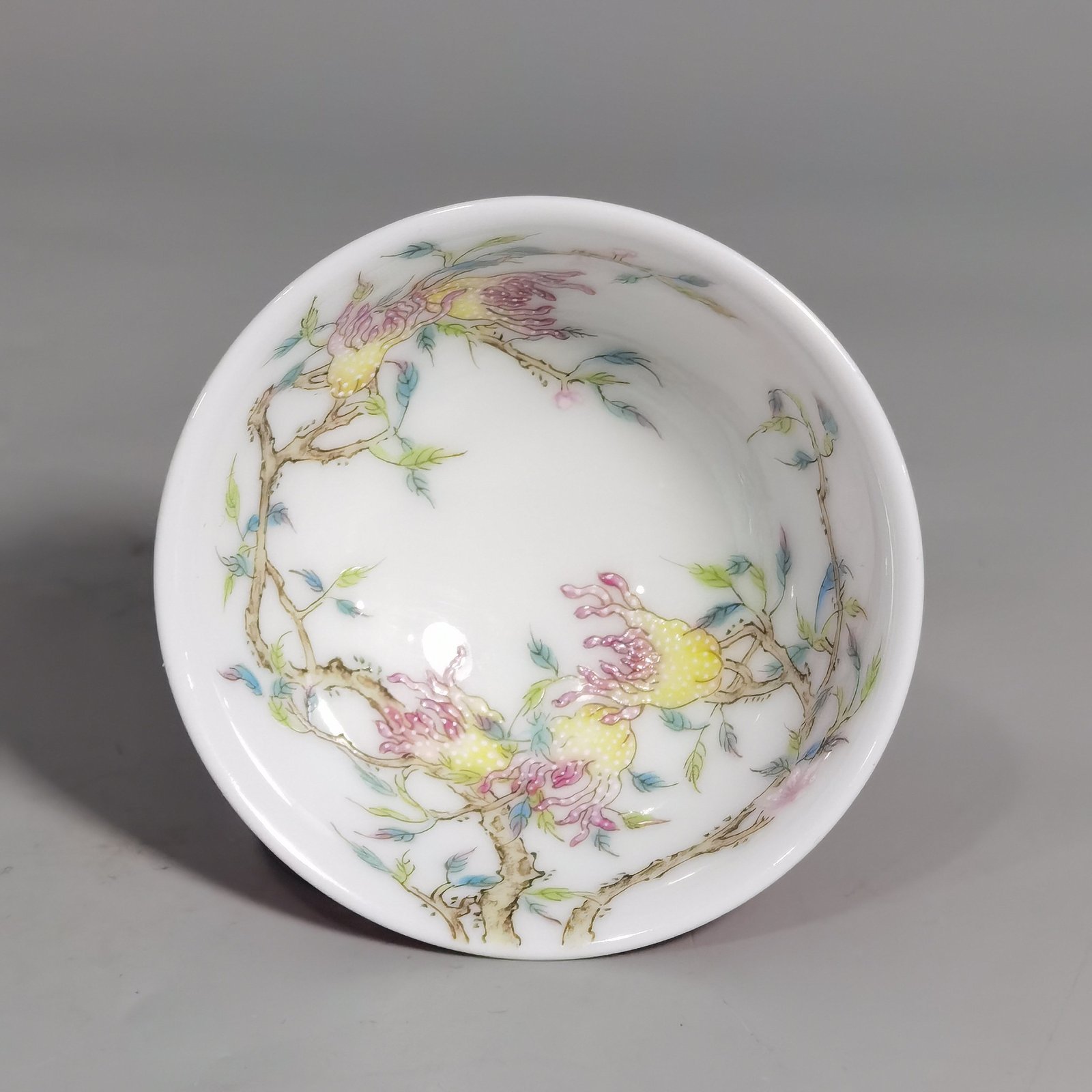 Qing Dynasty Yongzheng A set of enamel-colored rouge-red glaze goblets