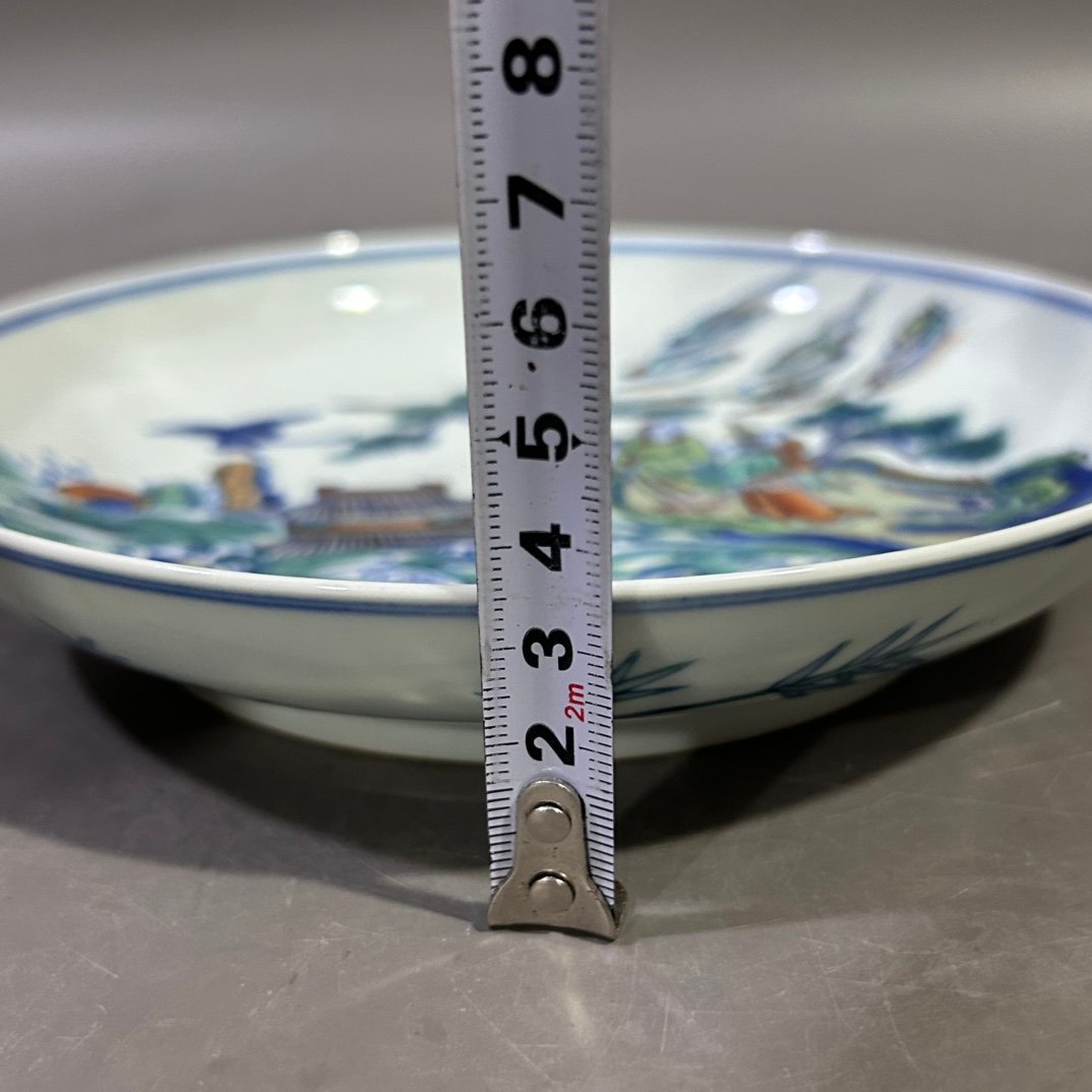 Qing Dynasty Yongzheng Doucai Figure Sea Plate