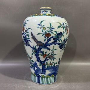 Qing Dynasty Yongzheng Doucai Flower and Bird Plum Vase