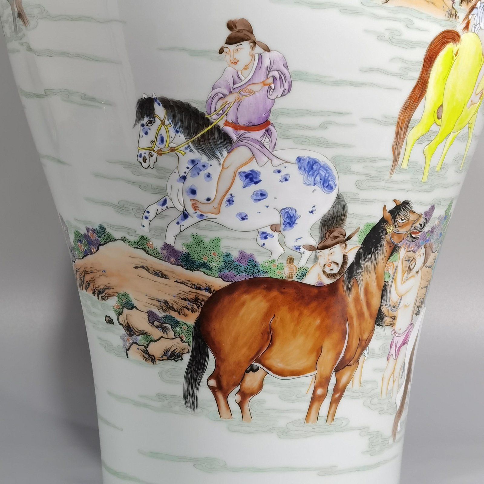 Qing Dynasty Yongzheng famille rose-washed plum vase