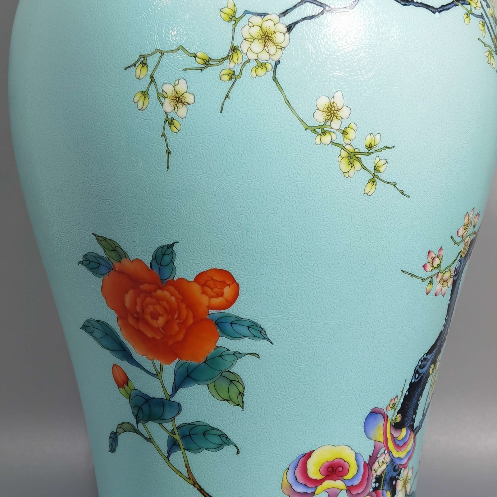 Qing Dynasty Yongzheng Plum Vase with Plum Blossom Poems