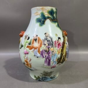 Qing Dynasty Yongzheng famille rose Eight Immortals animal head Zun